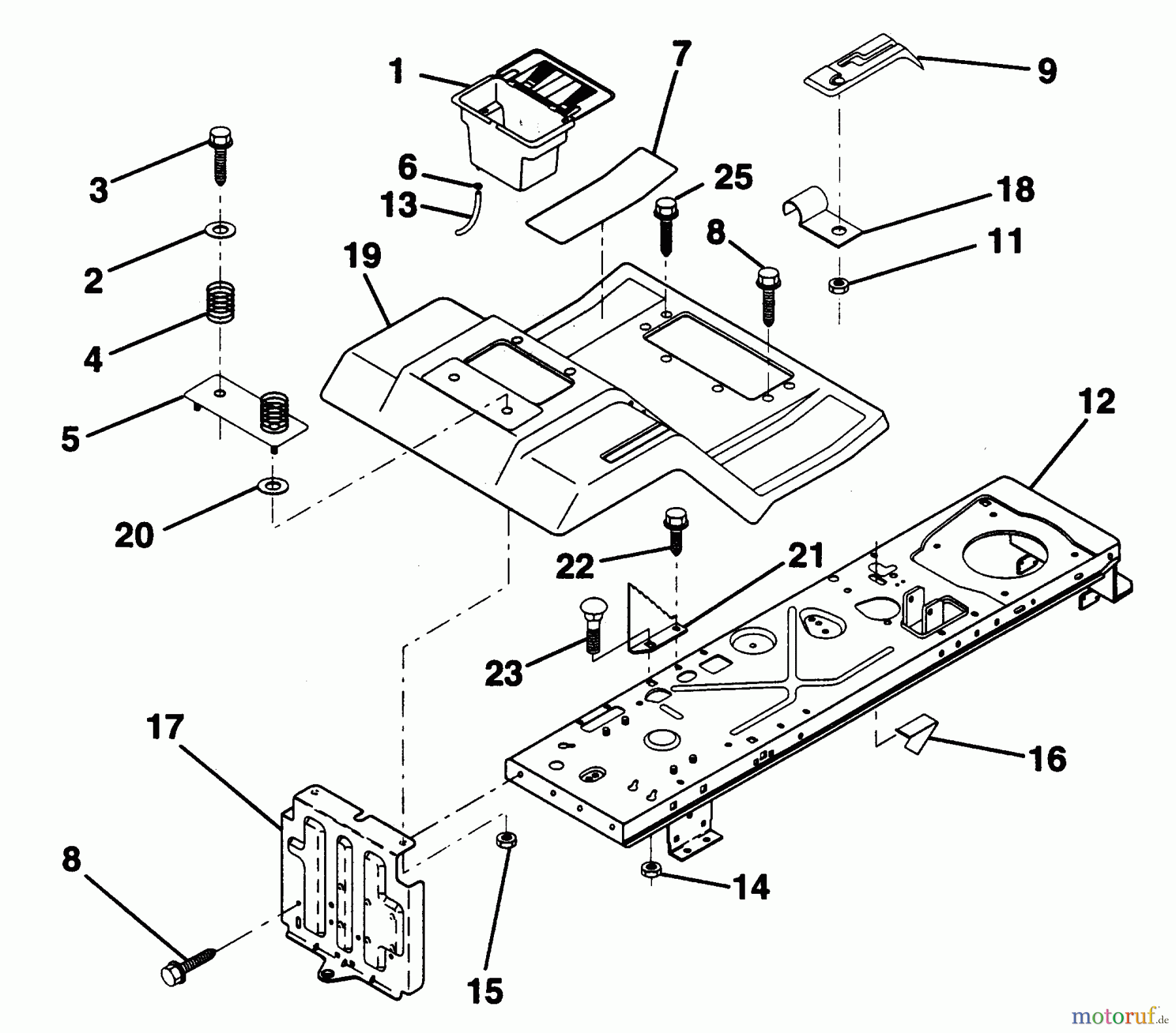  Poulan / Weed Eater Rasen und Gartentraktoren PP125H38K - Poulan Pro Lawn Tractor FENDER / CHASSIS