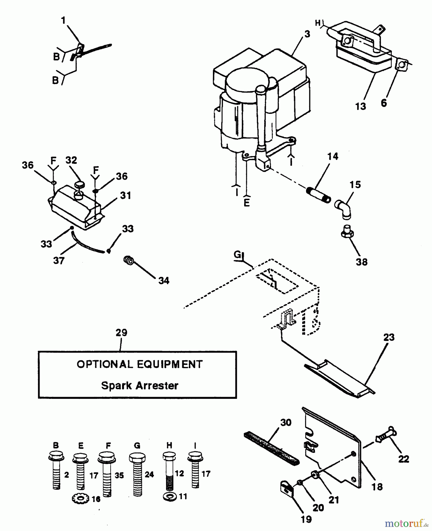 Poulan / Weed Eater Rasen und Gartentraktoren PP125H42JA - Poulan Pro Lawn Tractor ENGINE