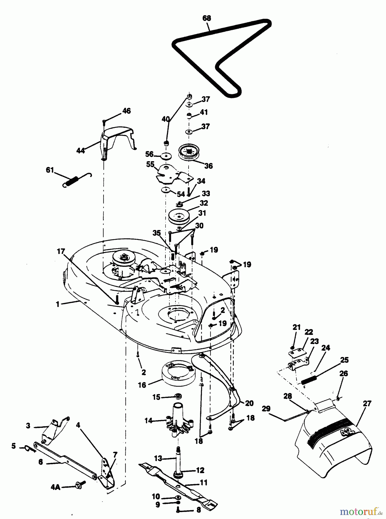 Poulan / Weed Eater Rasen und Gartentraktoren PP125H42JA - Poulan Pro Lawn Tractor MOWER DECK 42