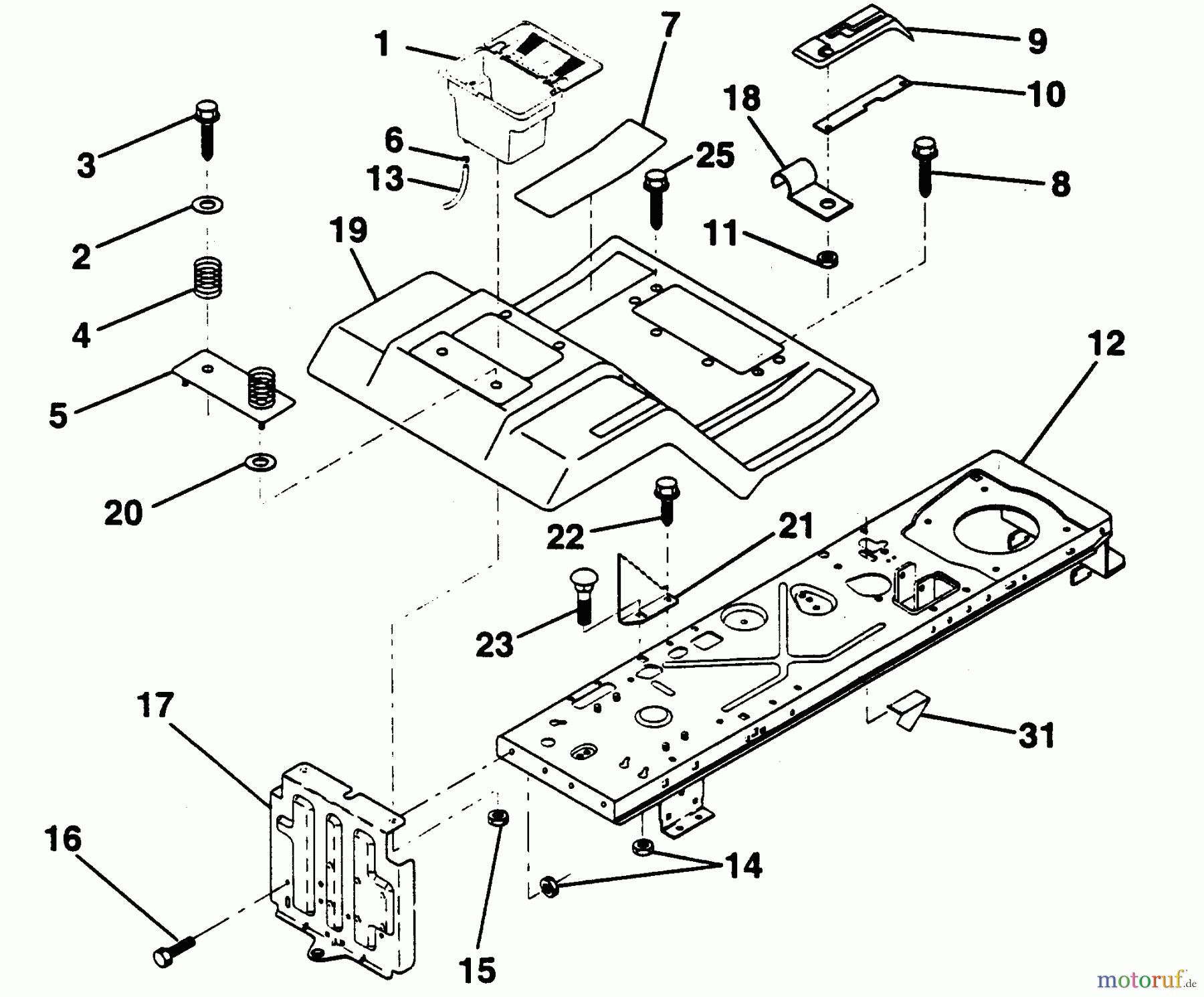 Poulan / Weed Eater Rasen und Gartentraktoren PP125R38JA - Poulan Pro Lawn Tractor FENDER / CHASSIS