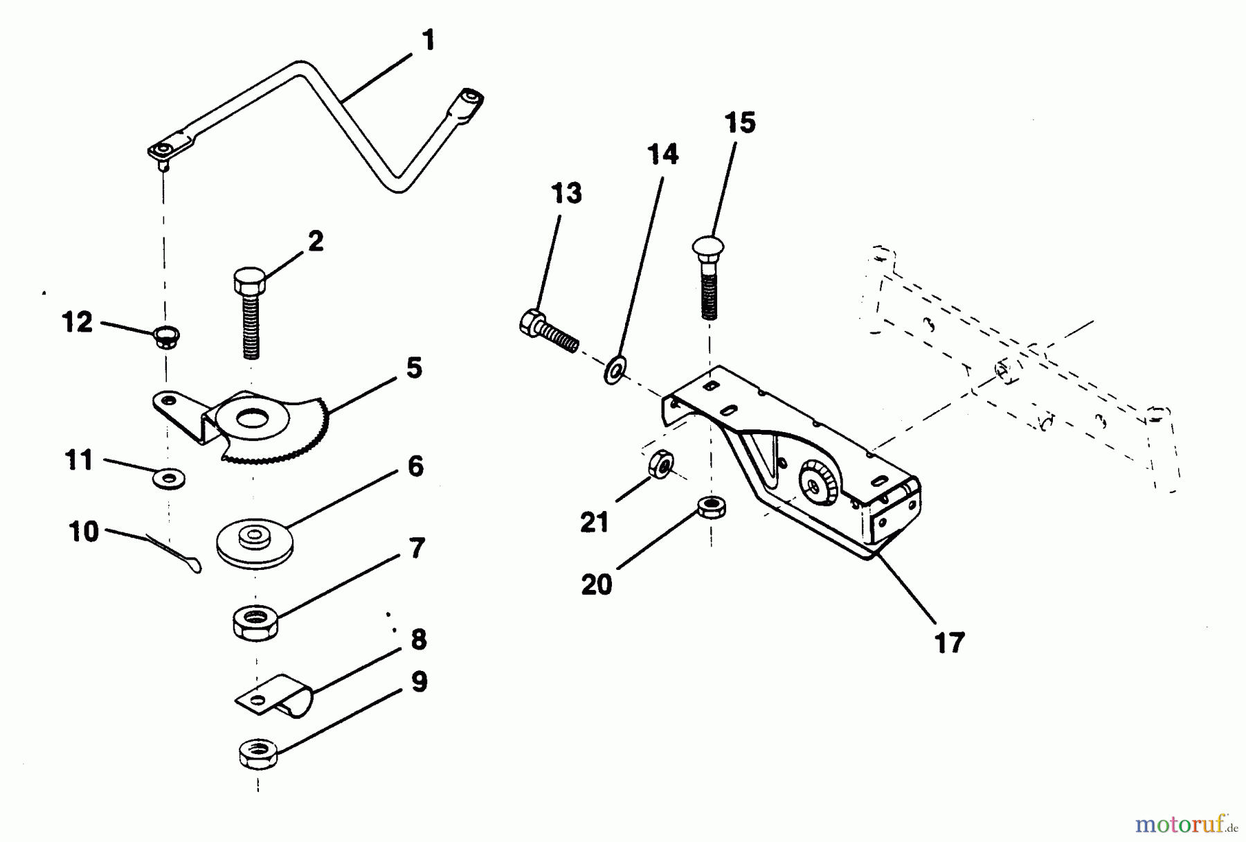 Poulan / Weed Eater Rasen und Gartentraktoren PP125R38J - Poulan Pro Lawn Tractor SECTOR GEAR / AXLE SUPPORT