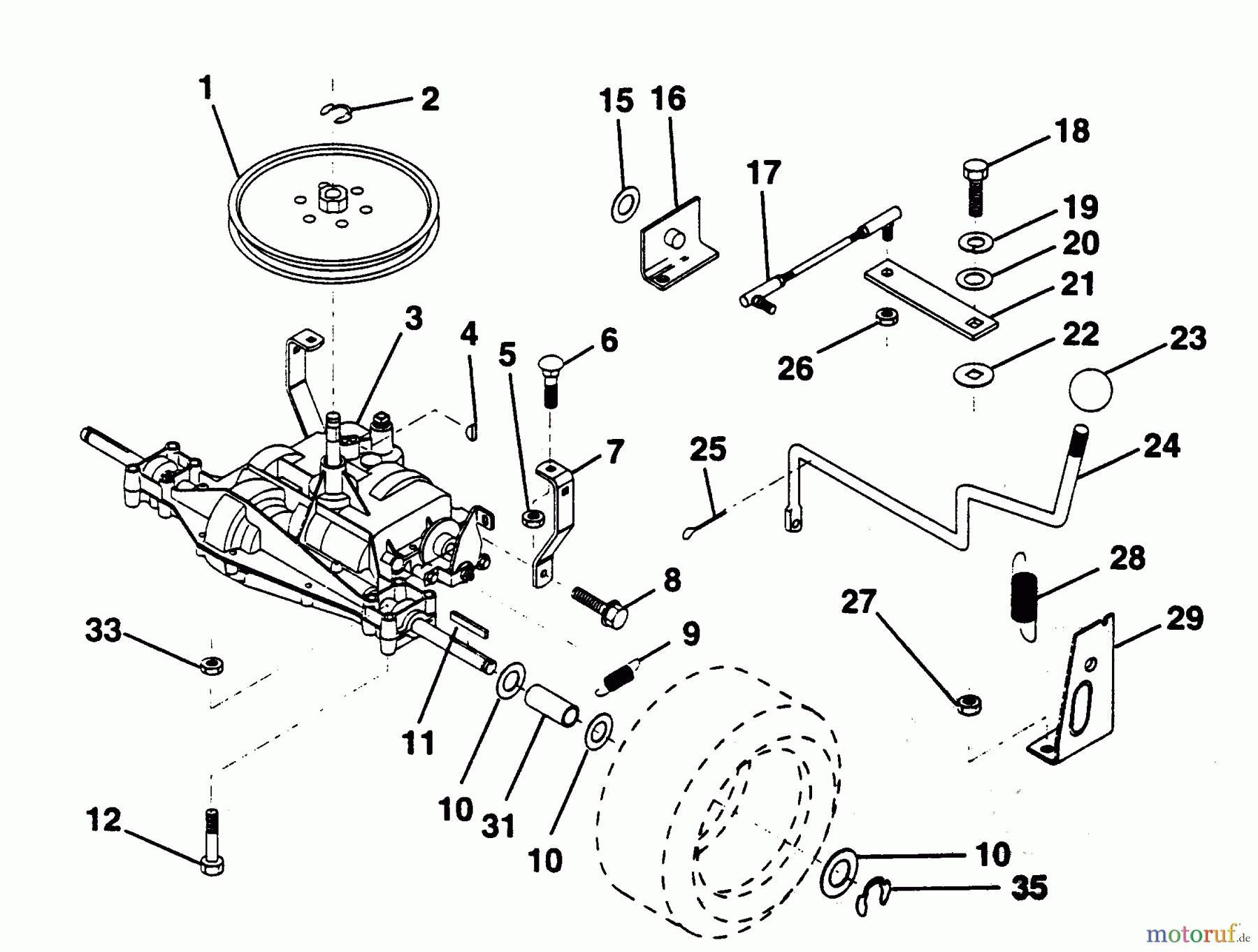Poulan / Weed Eater Rasen und Gartentraktoren PP125R38J - Poulan Pro Lawn Tractor TRANSAXLE