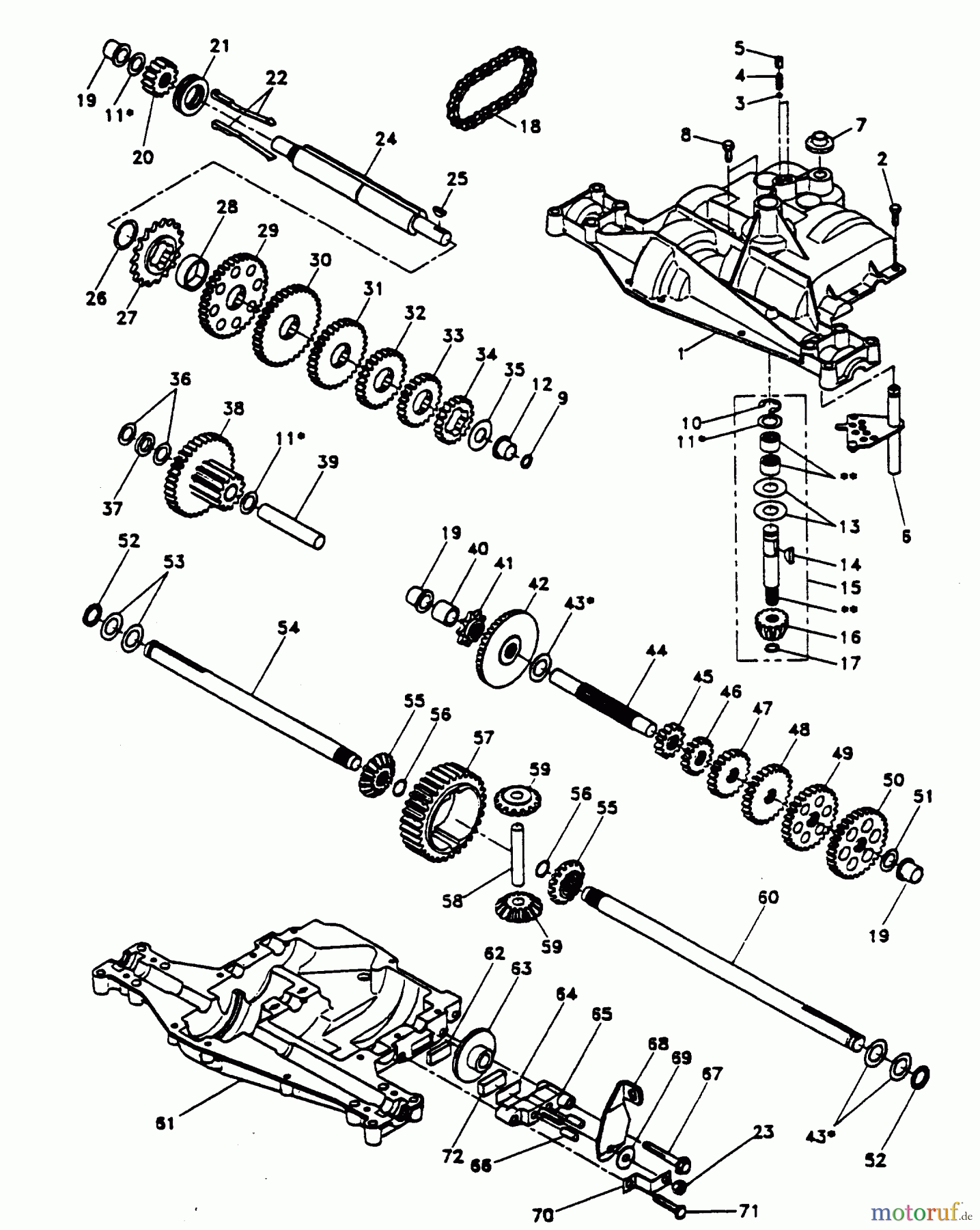Poulan / Weed Eater Rasen und Gartentraktoren PP125R38JA - Poulan Pro Lawn Tractor TRANSAXLE DANA, MODEL NO. 4360-79