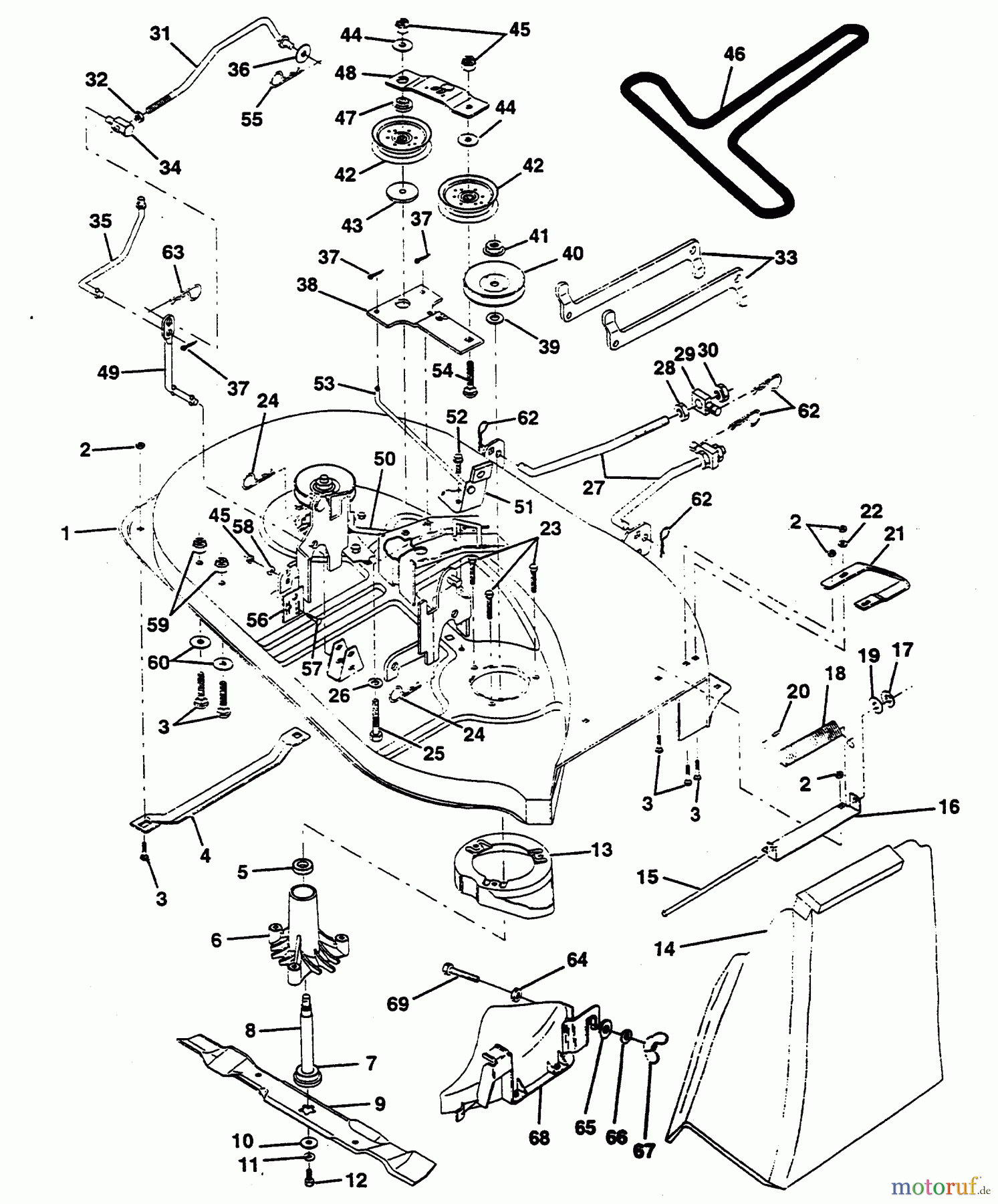 Poulan / Weed Eater Rasen und Gartentraktoren PP12R38MIA - Poulan Pro Lawn Tractor MOWER DECK