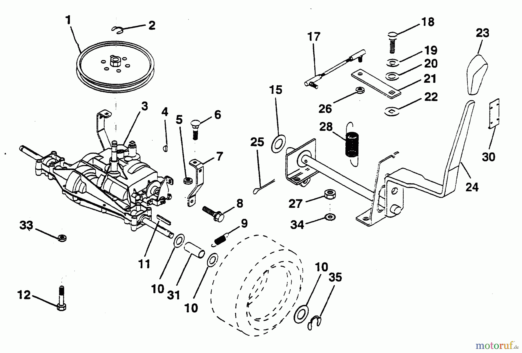 Poulan / Weed Eater Rasen und Gartentraktoren PP12R38MI - Poulan Pro Lawn Tractor TRANSAXLE