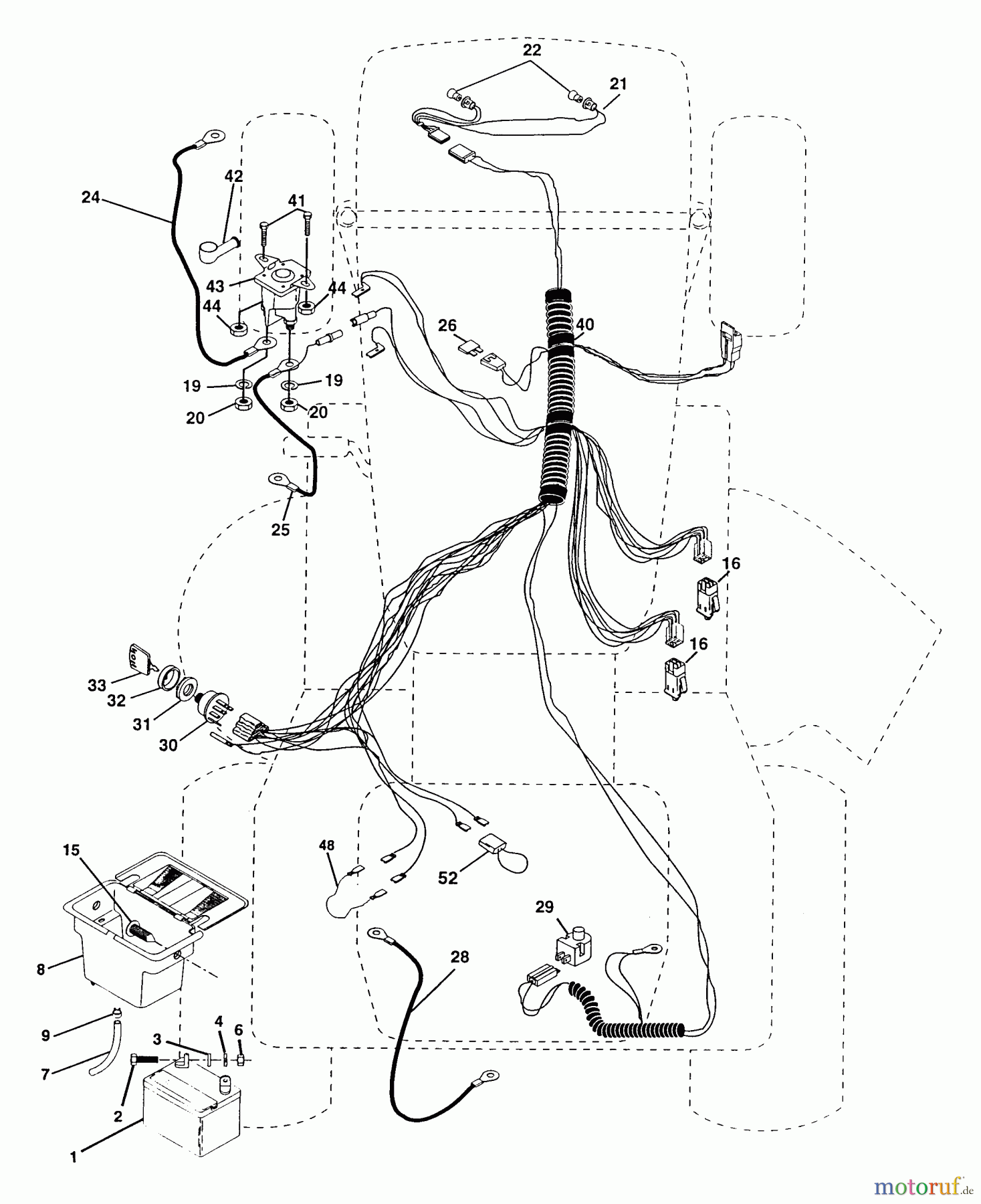 Poulan / Weed Eater Rasen und Gartentraktoren PP1338 - Poulan Pro Lawn Tractor Electrical