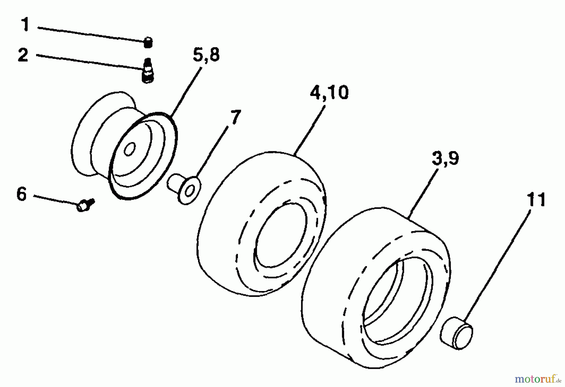 Poulan / Weed Eater Rasen und Gartentraktoren PP1338 - Poulan Pro Lawn Tractor Wheels & Tires