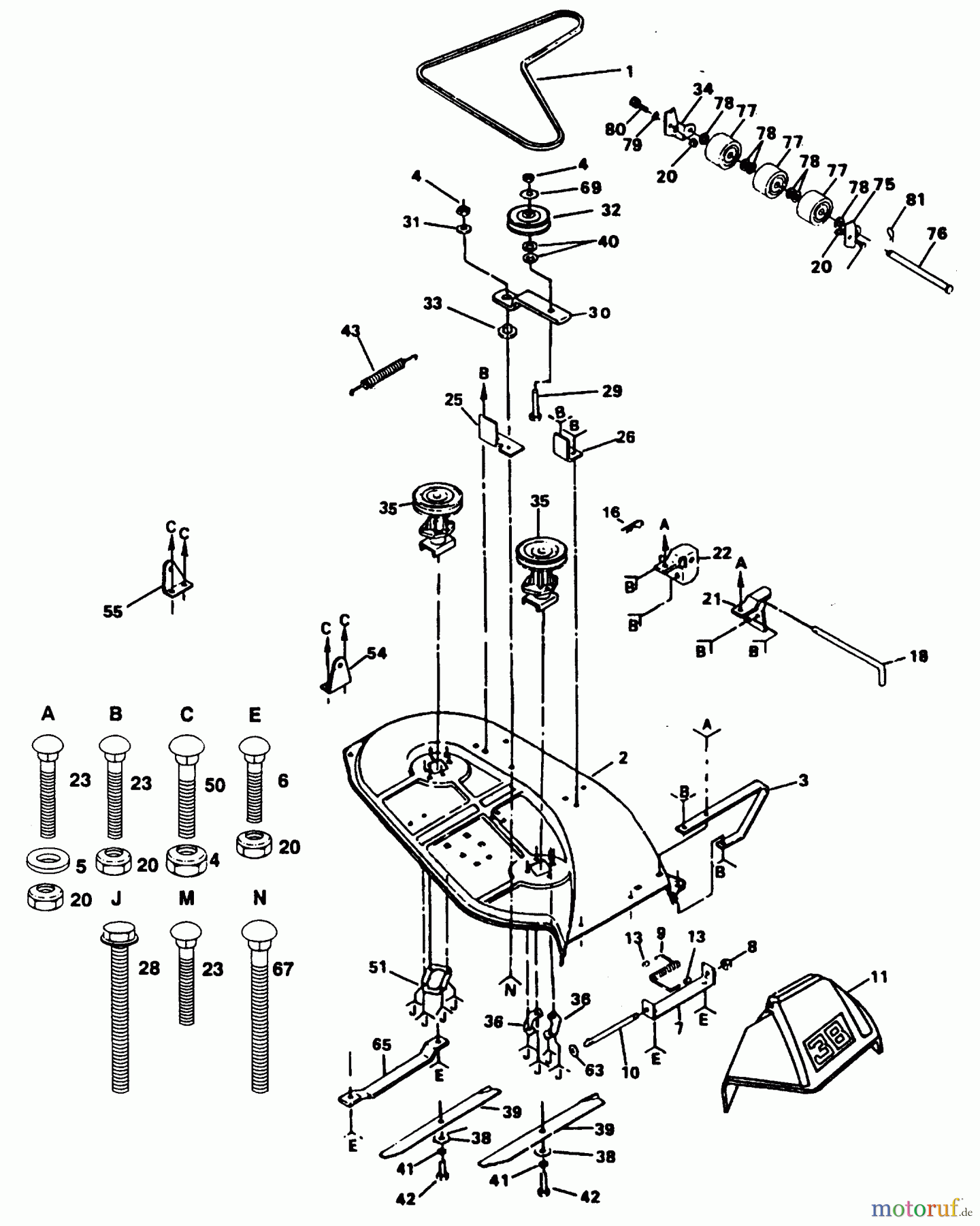 Poulan / Weed Eater Rasen und Gartentraktoren PP1438B - Poulan Pro Lawn Tractor MOWER 38