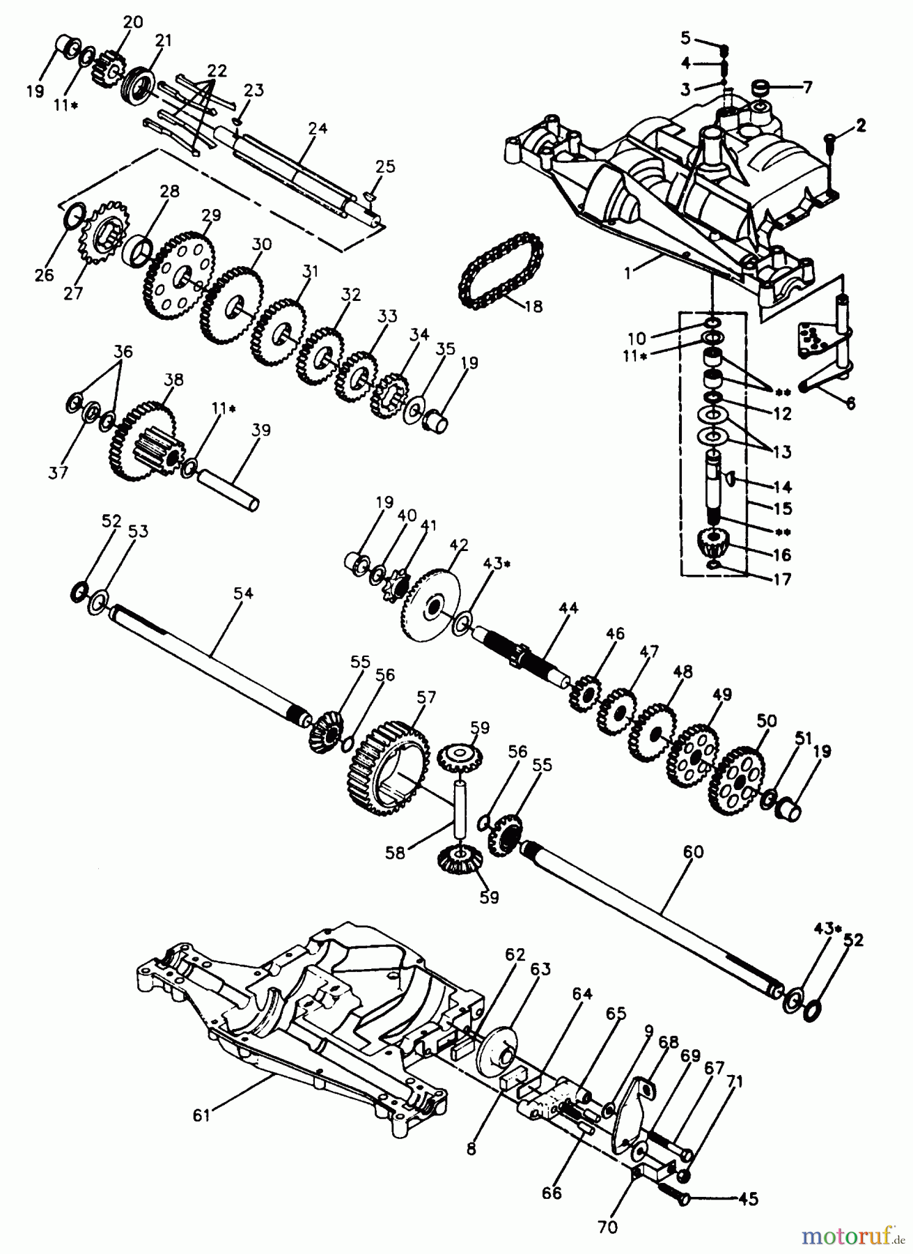  Poulan / Weed Eater Rasen und Gartentraktoren PP1442 - Poulan Pro Lawn Tractor TRANSAXLE FOOTE DANA - MODEL NUMBER 4360-19