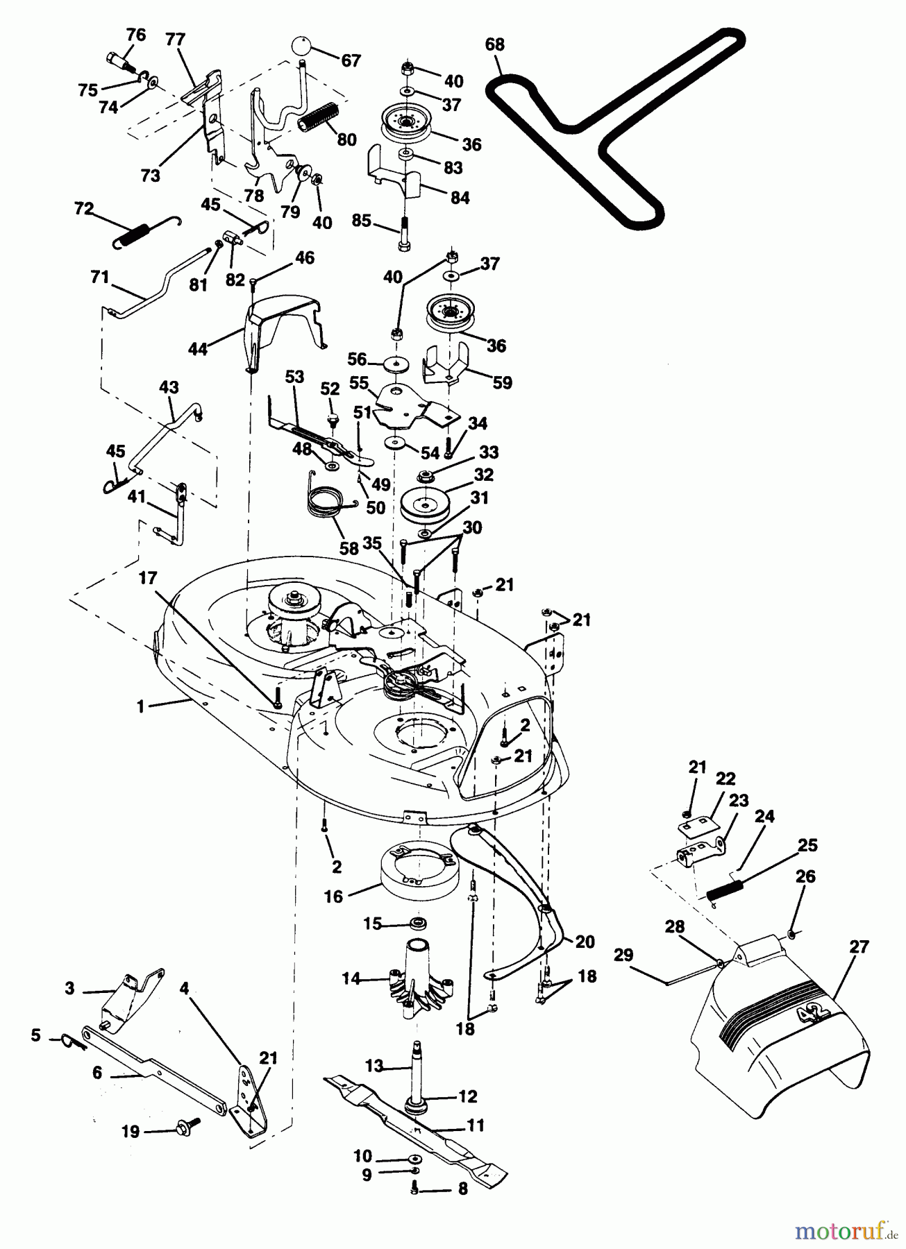 Poulan / Weed Eater Rasen und Gartentraktoren PP14542K - Poulan Pro Lawn Tractor MOWER DECK