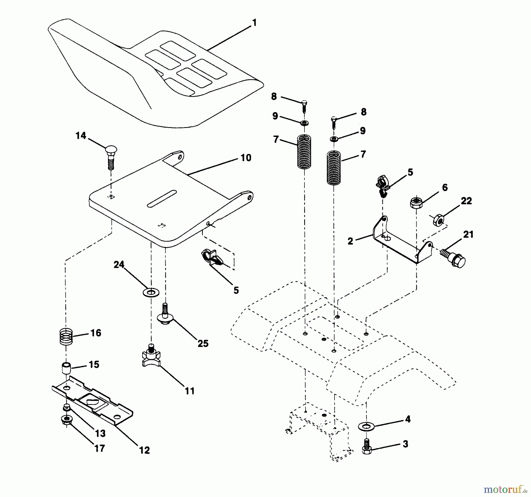 Poulan / Weed Eater Rasen und Gartentraktoren PP14542KB - Poulan Pro Lawn Tractor SEAT ASSEMBLY