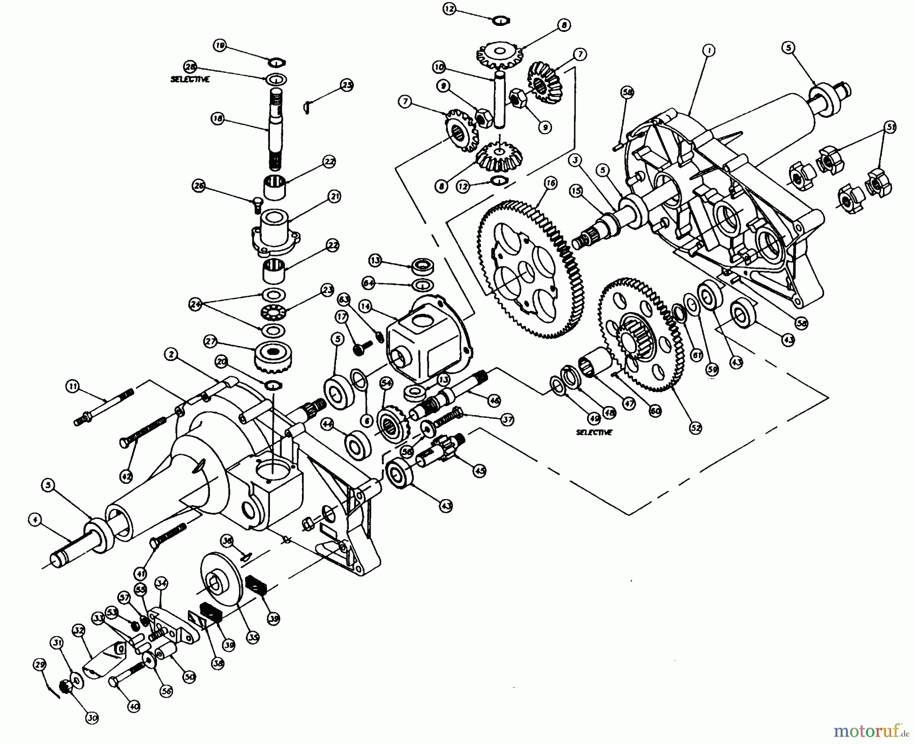 Poulan / Weed Eater Rasen und Gartentraktoren PP14H44 - Poulan Pro Lawn Tractor AGRI-FAB TRANSAXLE MODEL NUMBER 121431X