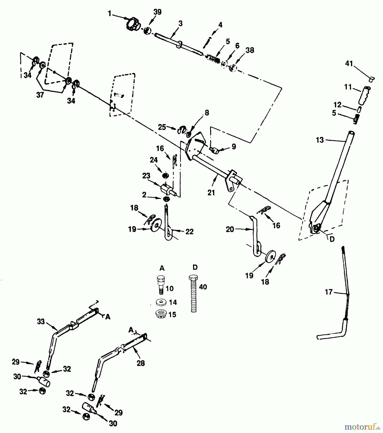 Poulan / Weed Eater Rasen und Gartentraktoren PP14H44A - Poulan Pro Lawn Tractor LIFT ADJUSTMENT