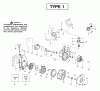Poulan / Weed Eater BV1650LE (Type 1) - Weed Eater Barracuda Blower Ersatzteile Engine Assembly Type 1