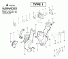 Poulan / Weed Eater BV1650LE (Type 1) - Weed Eater Barracuda Blower Ersatzteile Housing Assembly Type 1