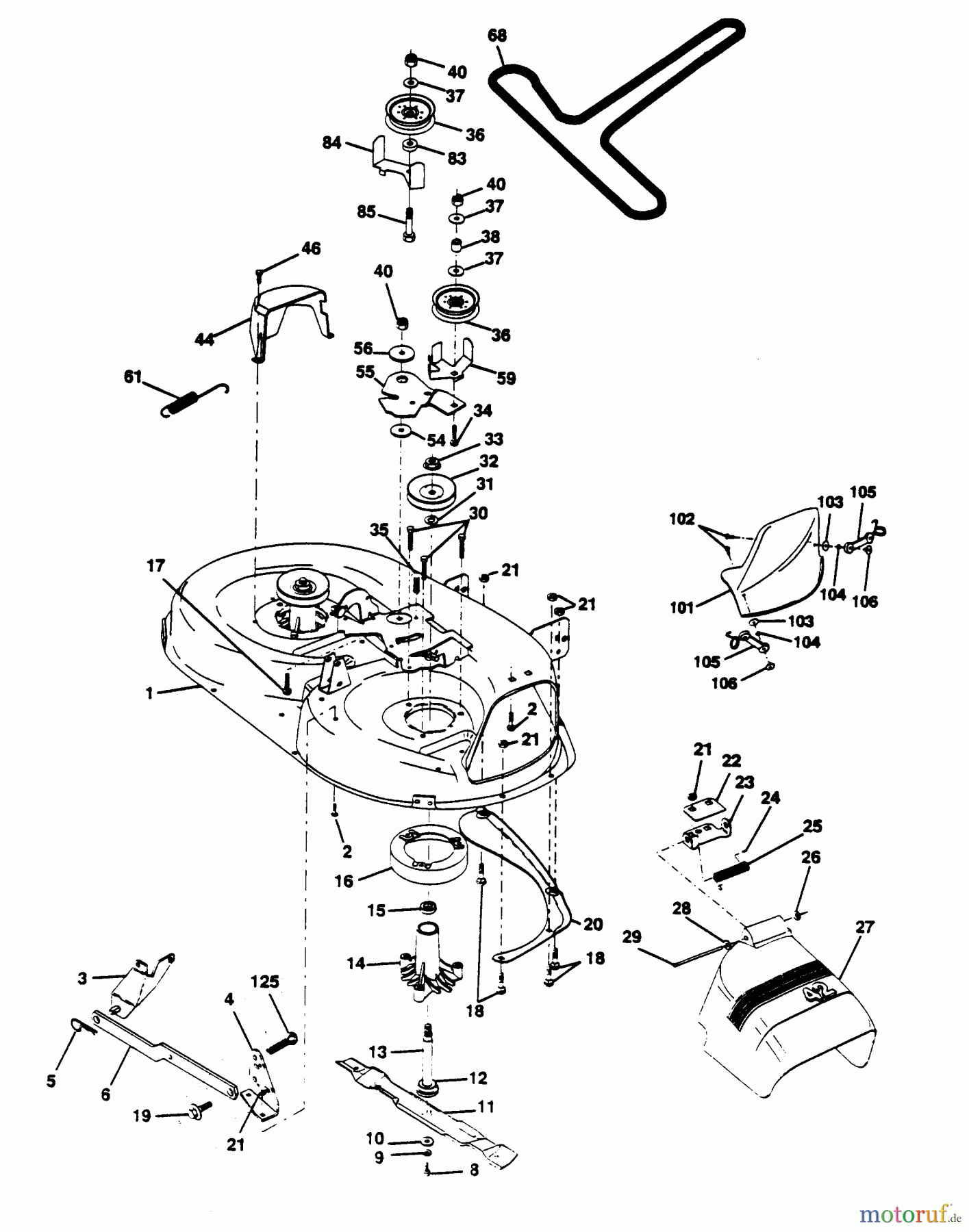 Poulan / Weed Eater Rasen und Gartentraktoren PP15H42K - Poulan Pro Lawn Tractor MOWER DECK