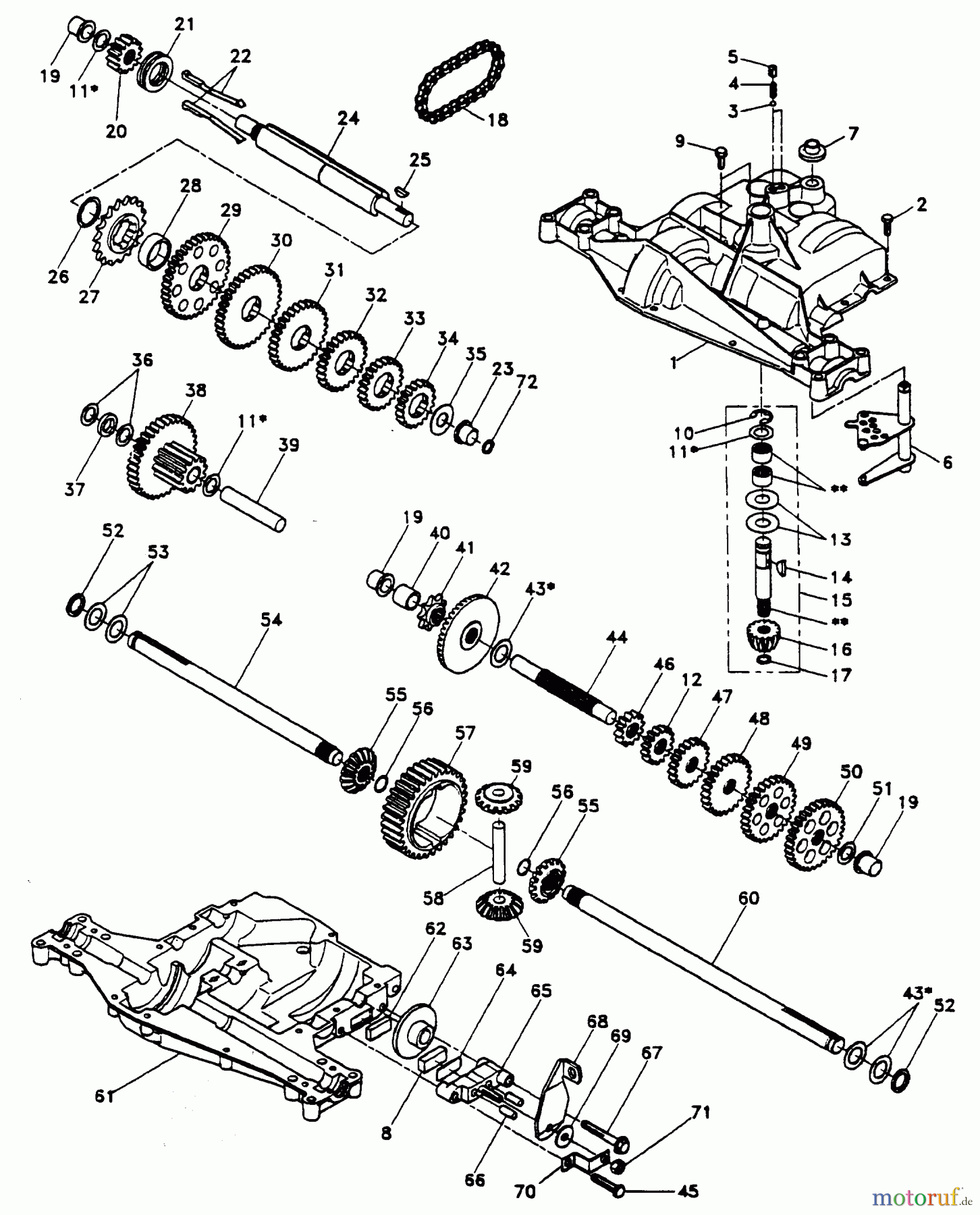 Poulan / Weed Eater Rasen und Gartentraktoren PP1644JA - Poulan Pro Lawn Tractor DANA TRANSAXLE - MODEL NUMBER 4360-81