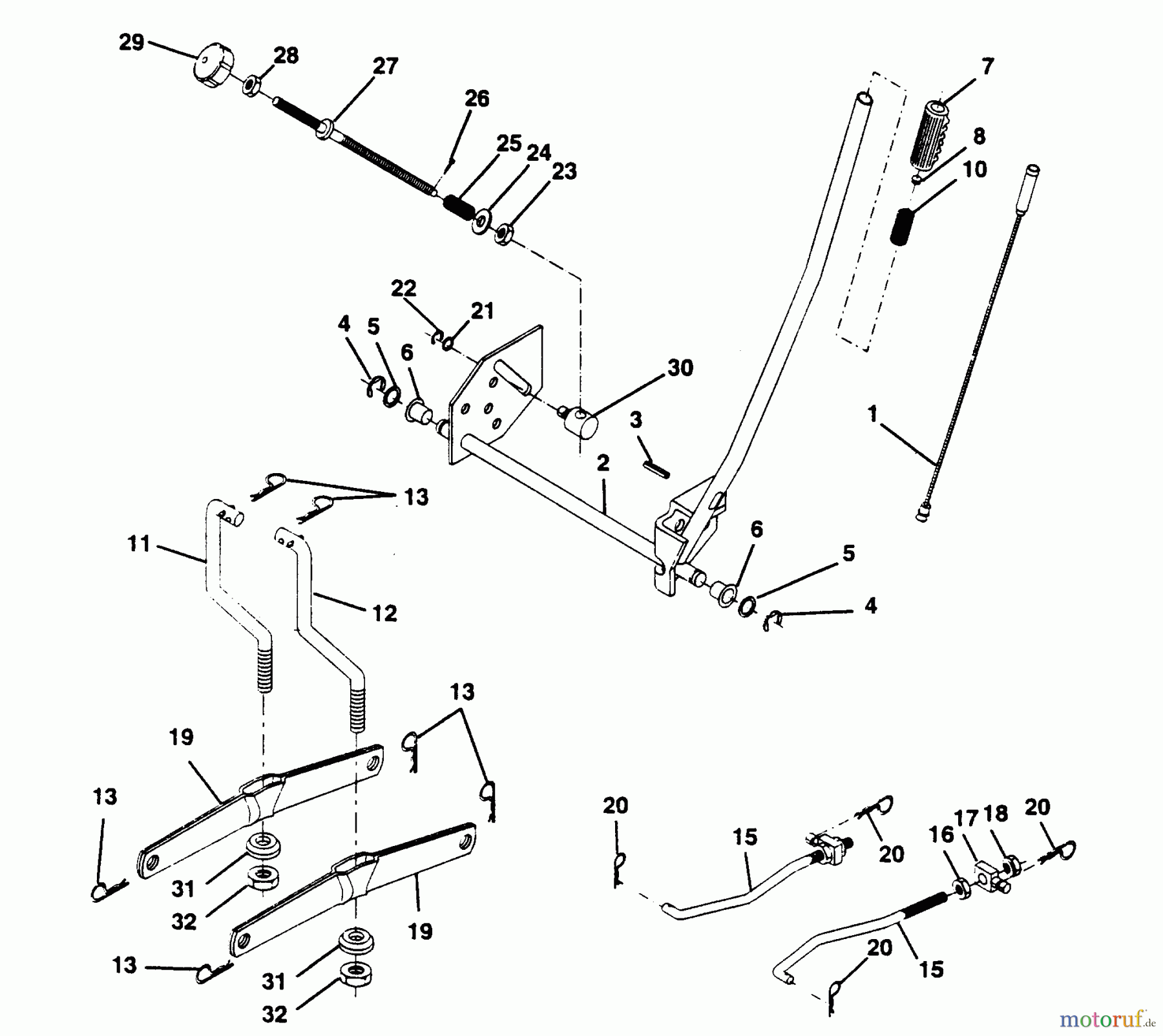 Poulan / Weed Eater Rasen und Gartentraktoren PP1644JA - Poulan Pro Lawn Tractor MOWER LIFT ASSEMBLY