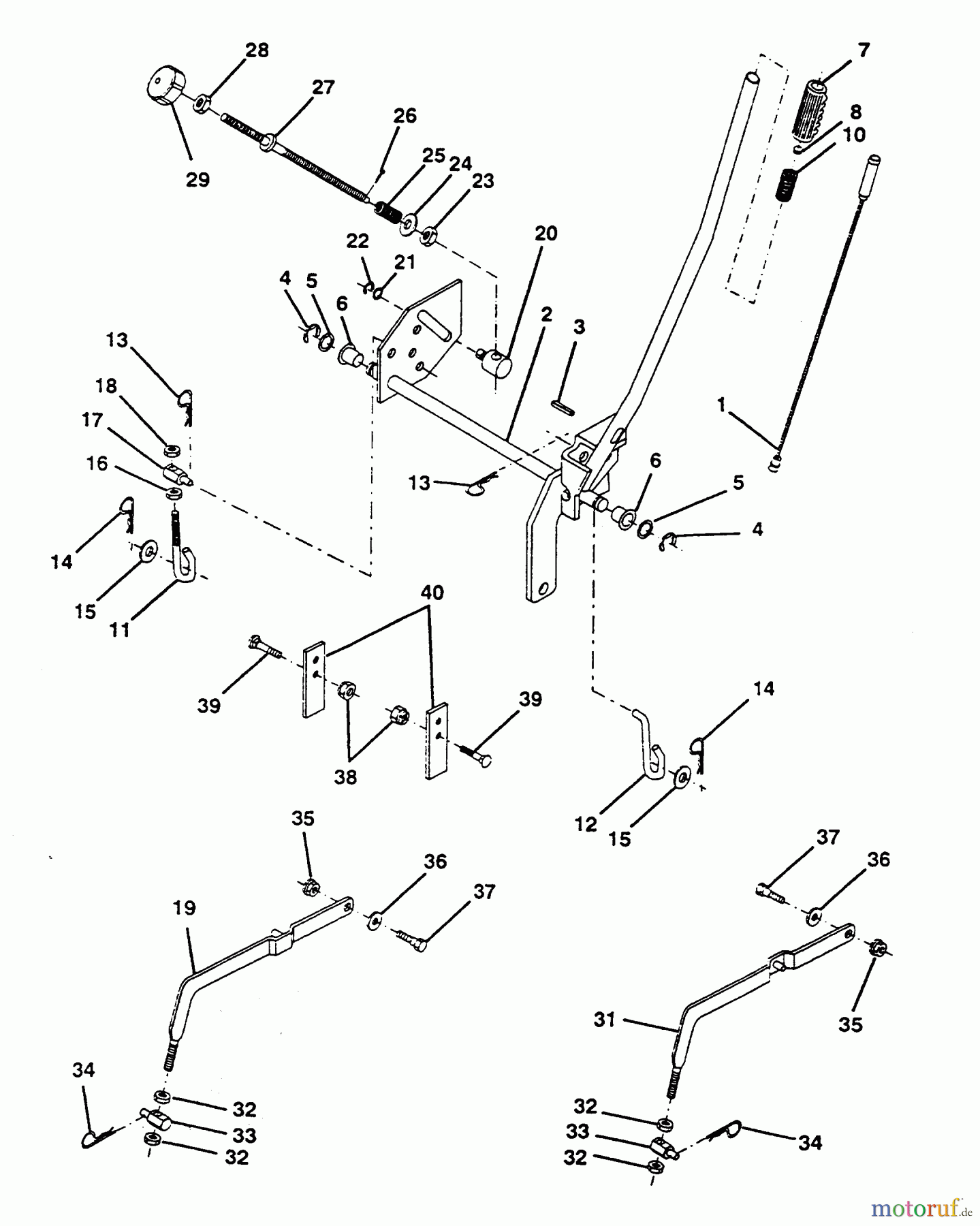 Poulan / Weed Eater Rasen und Gartentraktoren PP16H44 - Poulan Pro Lawn Tractor LIFT ADJUSTMENT