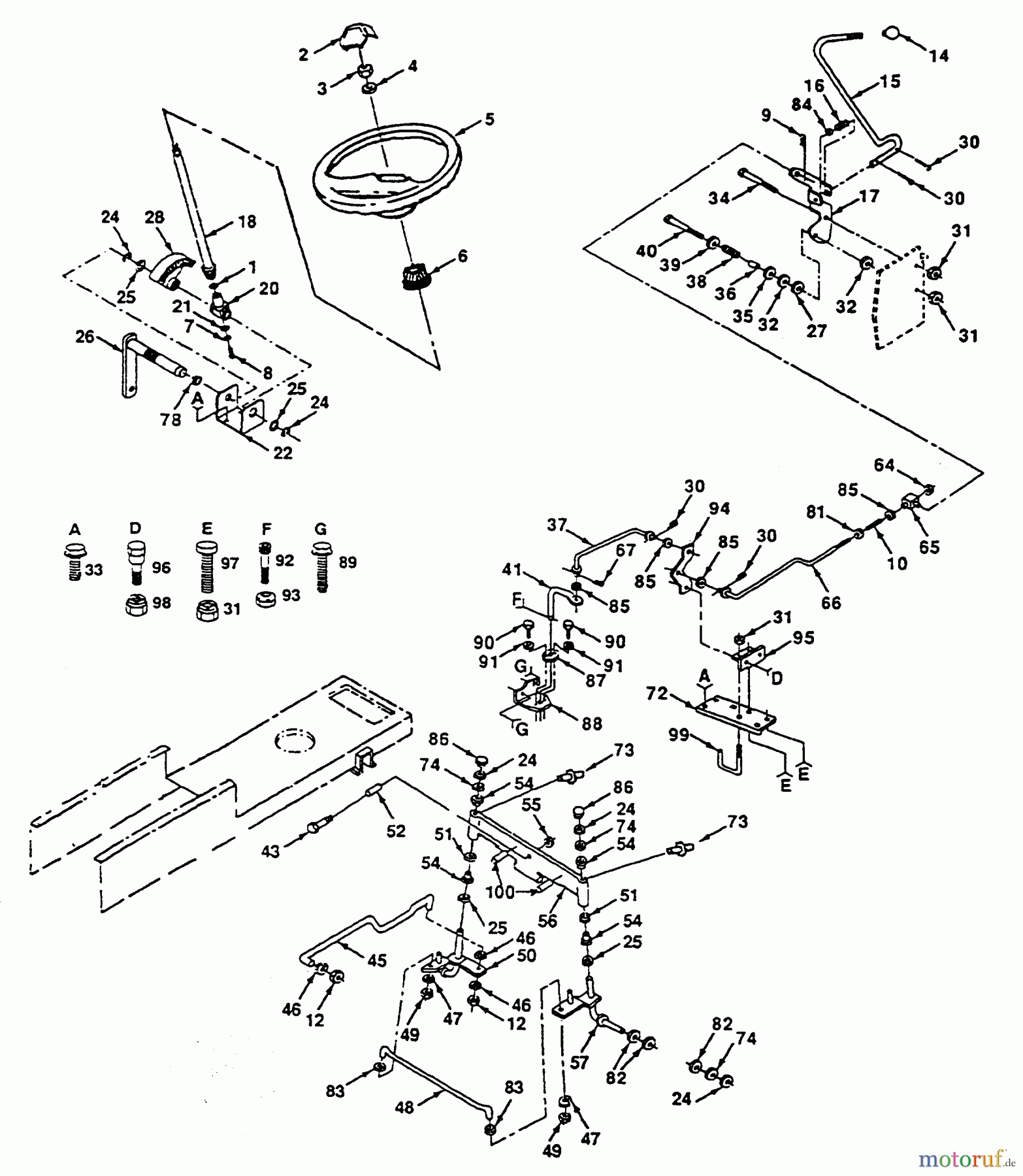 Poulan / Weed Eater Rasen und Gartentraktoren PP16H44 - Poulan Pro Lawn Tractor STEERING AND FRONT AXLE