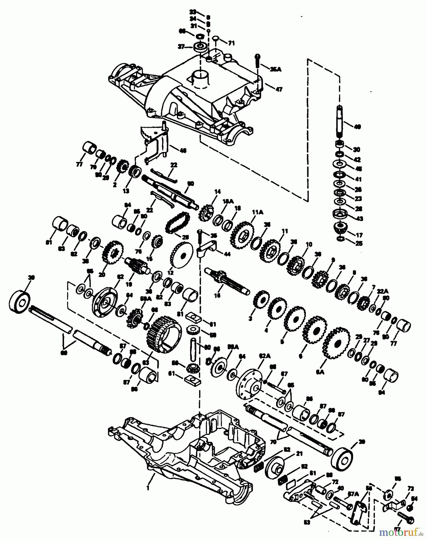 Poulan / Weed Eater Rasen und Gartentraktoren PP1844 - Poulan Pro Lawn Tractor TRANSAXLE - PEERLESS MODEL NUMBER 820-016