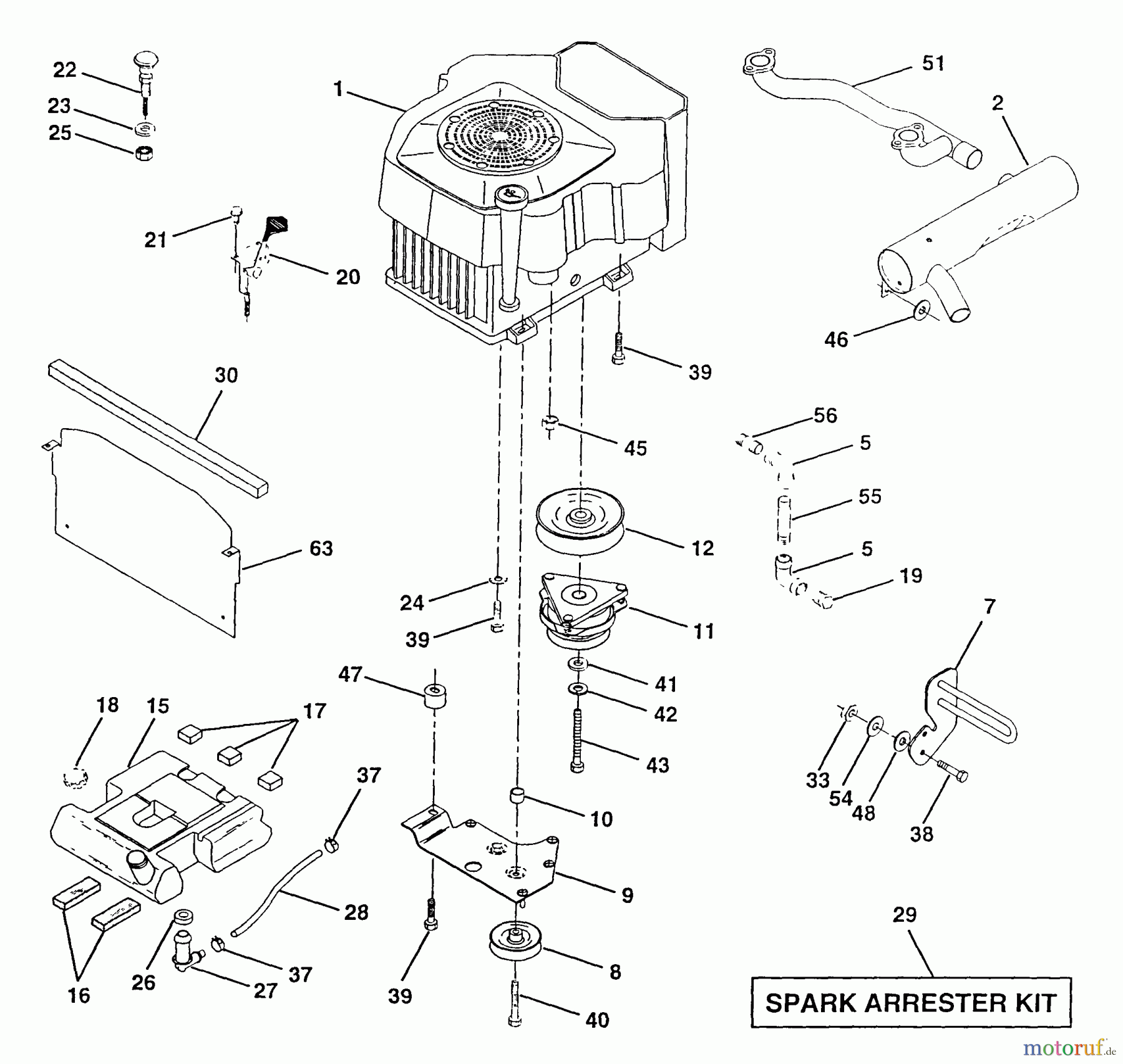 Poulan / Weed Eater Rasen und Gartentraktoren PP1846 - Poulan Pro Lawn Tractor Engine