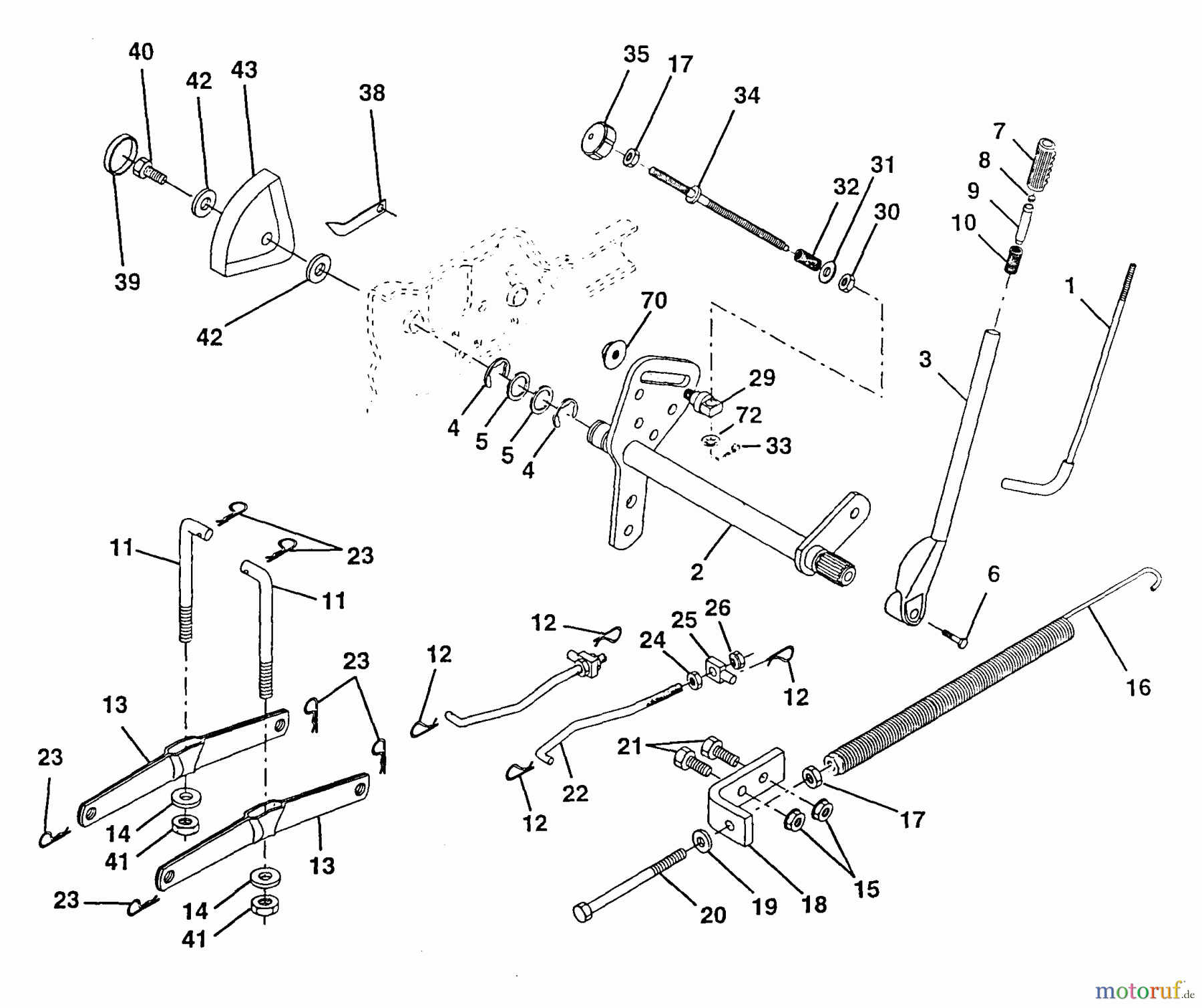 Poulan / Weed Eater Rasen und Gartentraktoren PP1846A - Poulan Pro Lawn Tractor Lift Assembly