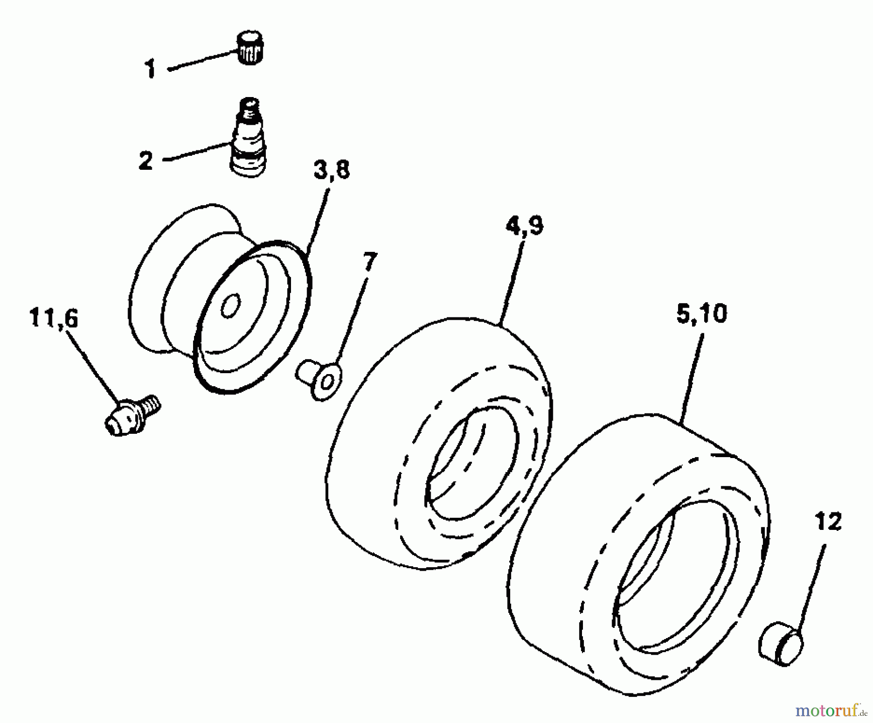 Poulan / Weed Eater Rasen und Gartentraktoren PP1846 - Poulan Pro Lawn Tractor Wheels & Tires