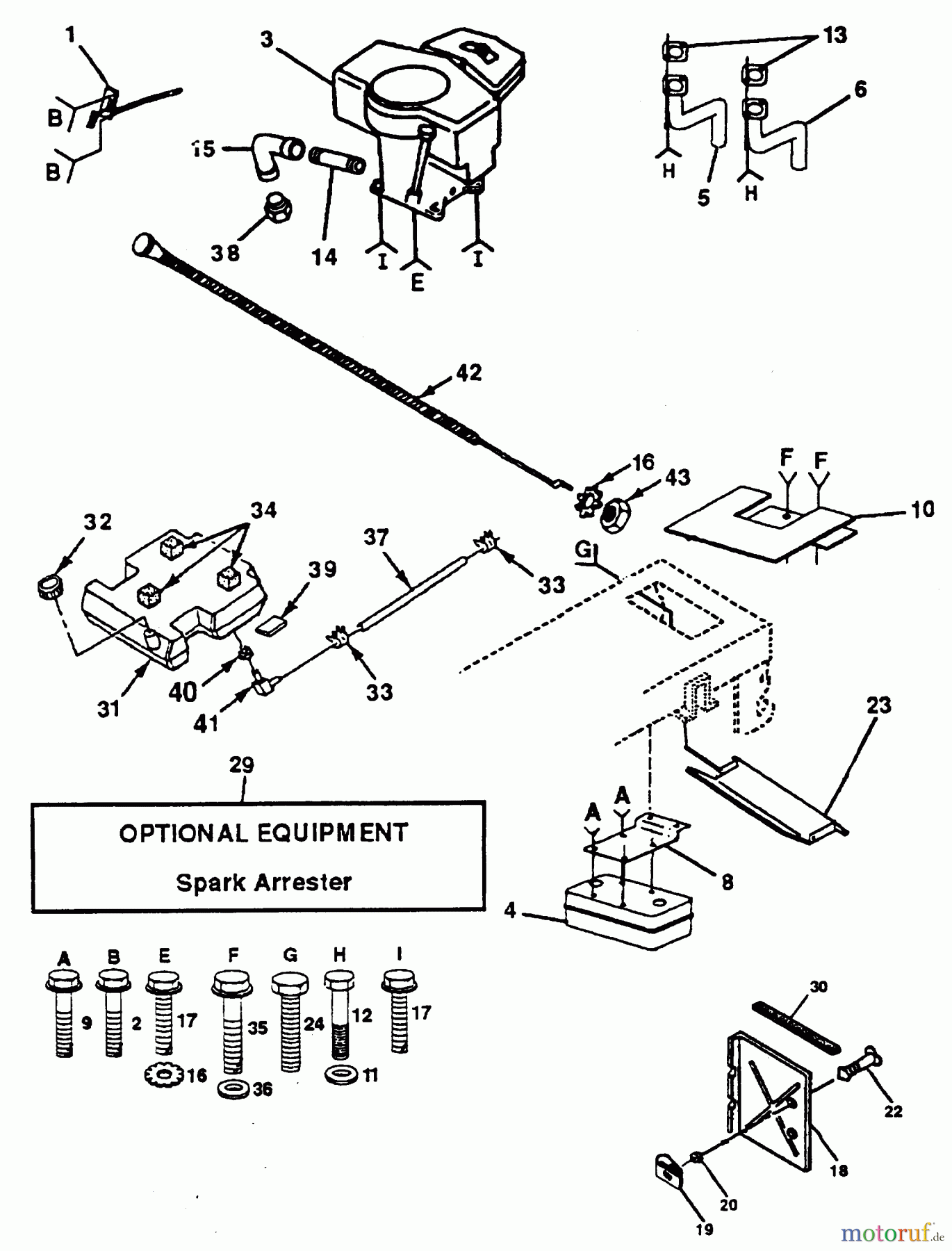 Poulan / Weed Eater Rasen und Gartentraktoren PP18H44J - Poulan Pro Lawn Tractor ENGINE