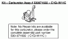 Poulan / Weed Eater BV1650 (Type 3) - Weed Eater Barracuda Blower Ersatzteile Carburetor Assembly (C1Q-W11C) 530071632