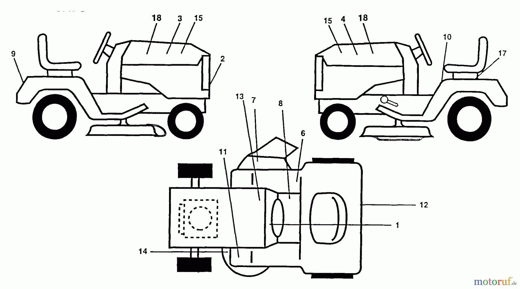 Poulan / Weed Eater Rasen und Gartentraktoren PP22H50 - Poulan Pro Lawn Tractor Decals