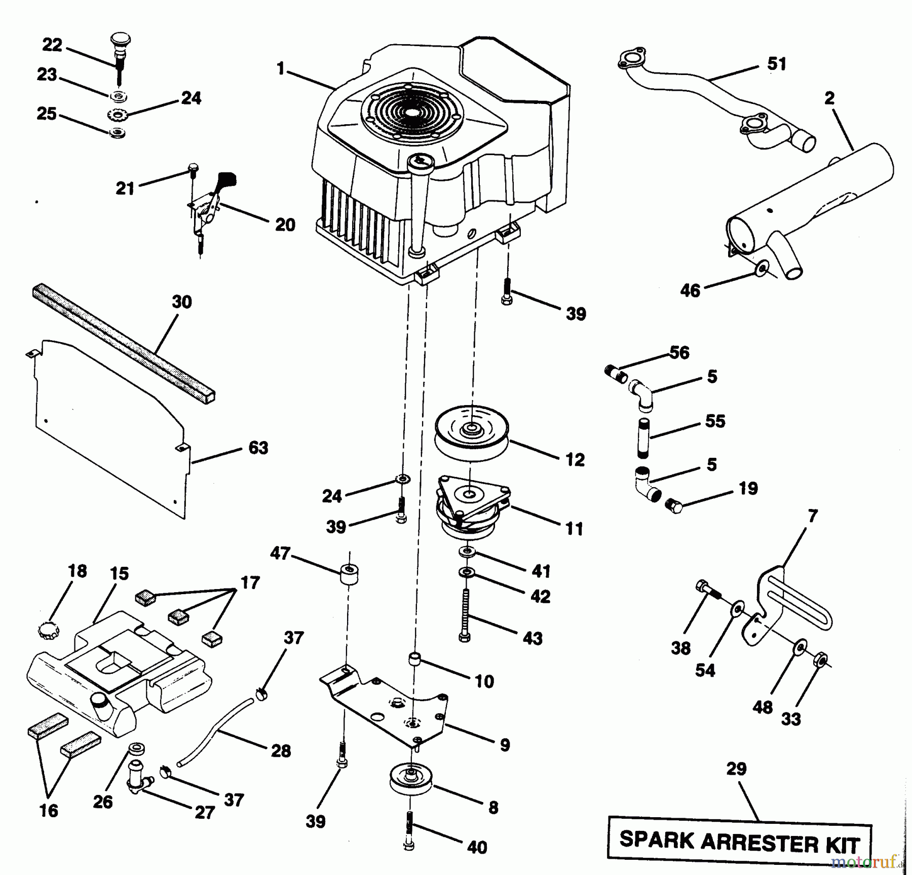 Poulan / Weed Eater Rasen und Gartentraktoren PP22H50K - Poulan Pro Lawn Tractor ENGINE