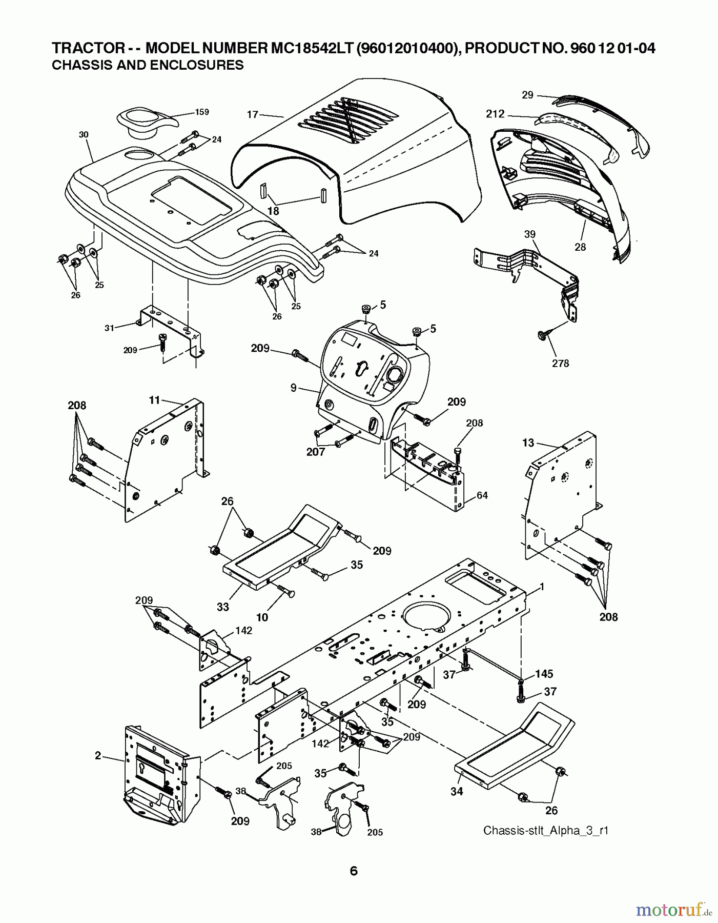 Poulan / Weed Eater Rasen und Gartentraktoren PXT12538 (96016002200) - Poulan XT Lawn Tractor (2010-10) CHASSIS ENCLOSURES
