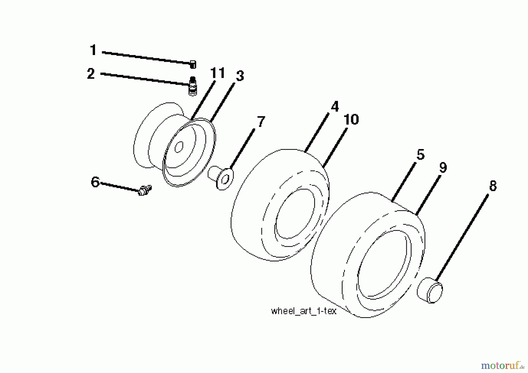 Poulan / Weed Eater Rasen und Gartentraktoren W17542H (96041012000) - Weed Eater Lawn Tractor (2010-01) WHEELS TIRES