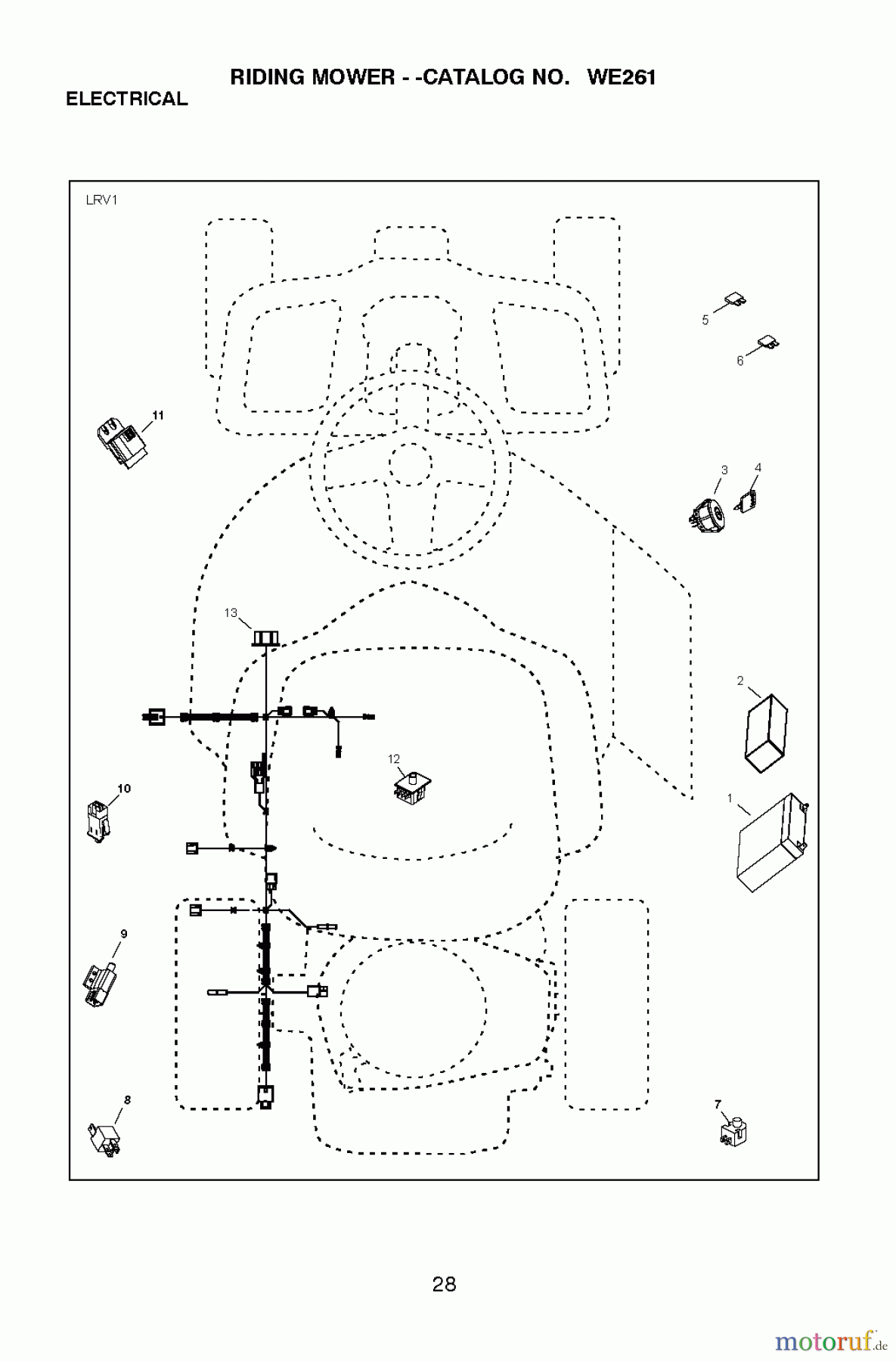 Poulan / Weed Eater Rasen und Gartentraktoren WE261 (96022000801) - Weed Eater Lawn Tractor (2011-02) ELECTRICAL