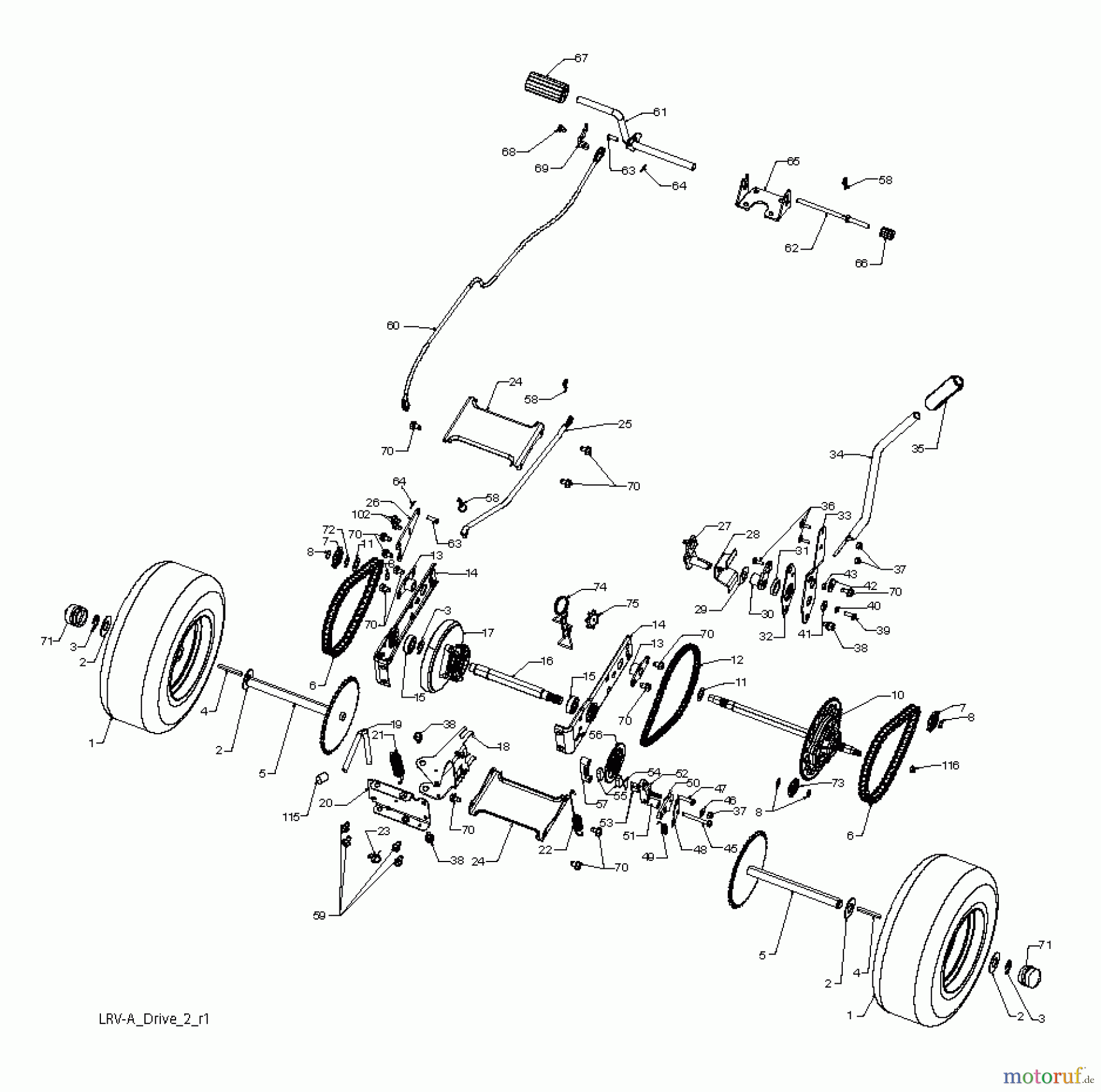  Poulan / Weed Eater Rasen und Gartentraktoren WE261 (96022000802) - Weed Eater Lawn Tractor (2011-08) DRIVE