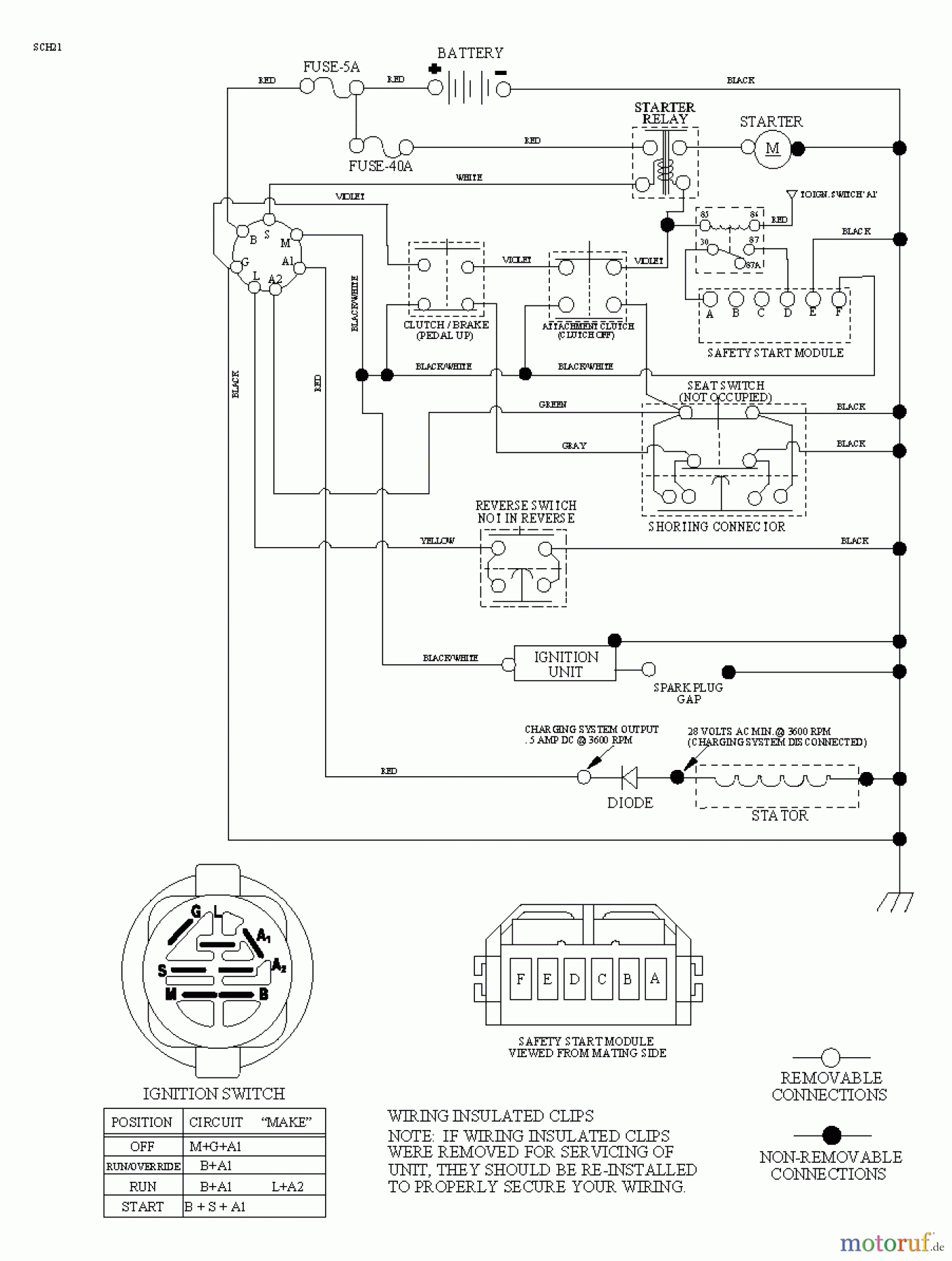 Poulan / Weed Eater Rasen und Gartentraktoren WE261 (96022000902) - Weed Eater Lawn Tractor (2011-10) SCHEMATIC