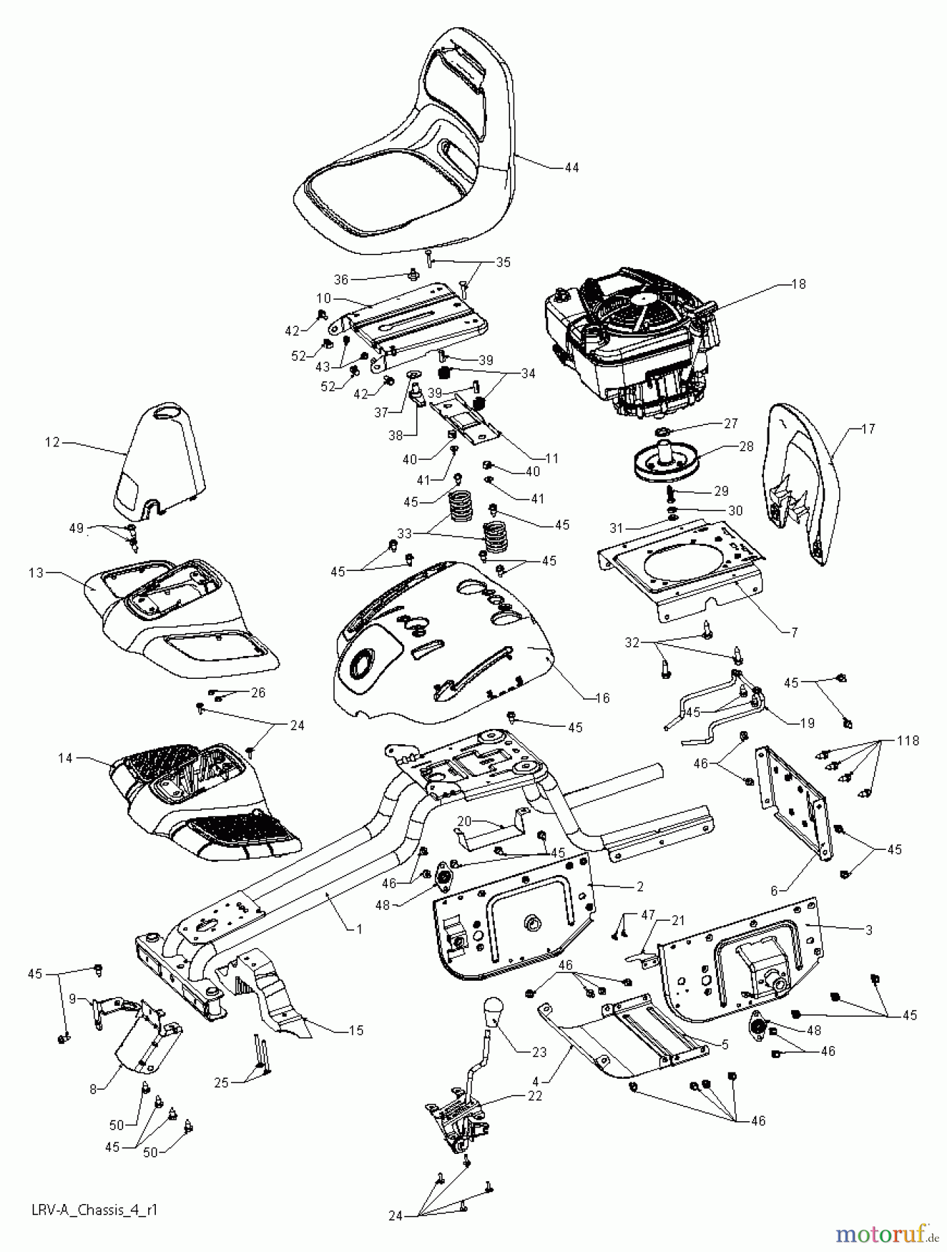 Poulan / Weed Eater Rasen und Gartentraktoren WE261 (96022001002) - Weed Eater Lawn Tractor (2011-08) CHASSIS ENCLOSURES