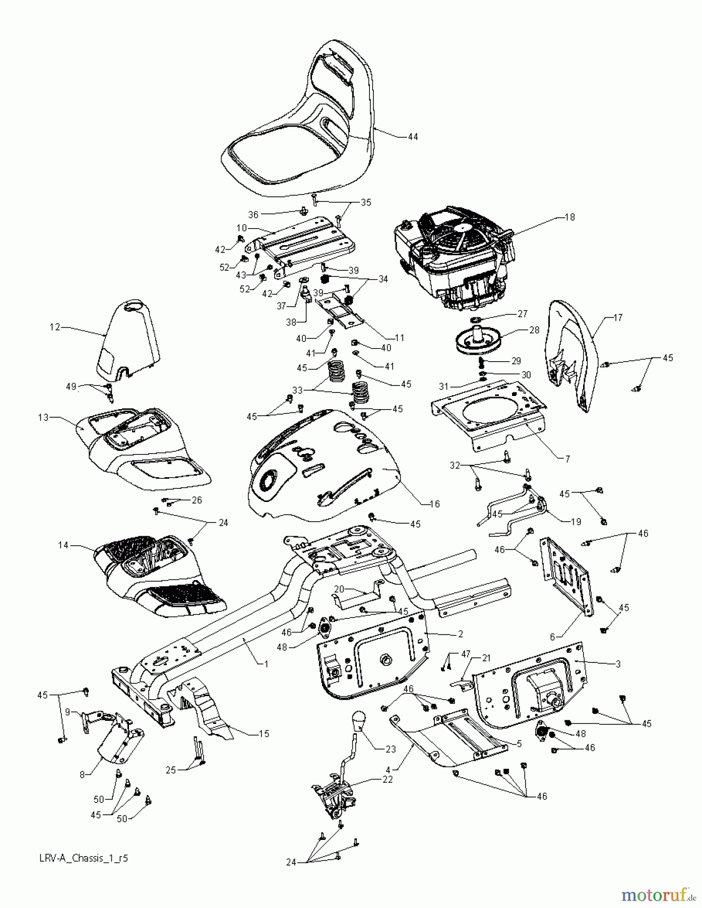 Poulan / Weed Eater Rasen und Gartentraktoren WE261 (96022001103) - Weed Eater Lawn Tractor (2012-12) CHASSIS ENCLOSURES