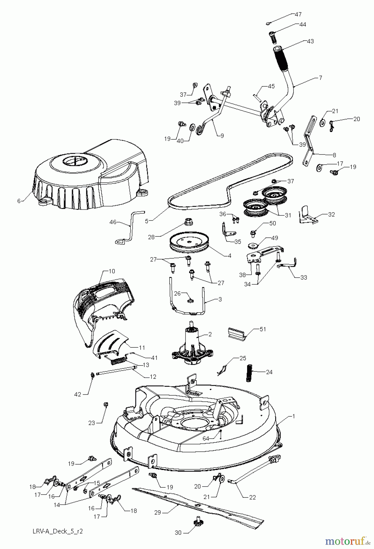 Poulan / Weed Eater Rasen und Gartentraktoren WE261 (96024000102) - Weed Eater Lawn Tractor (2011-05) MOWER DECK / CUTTING DECK