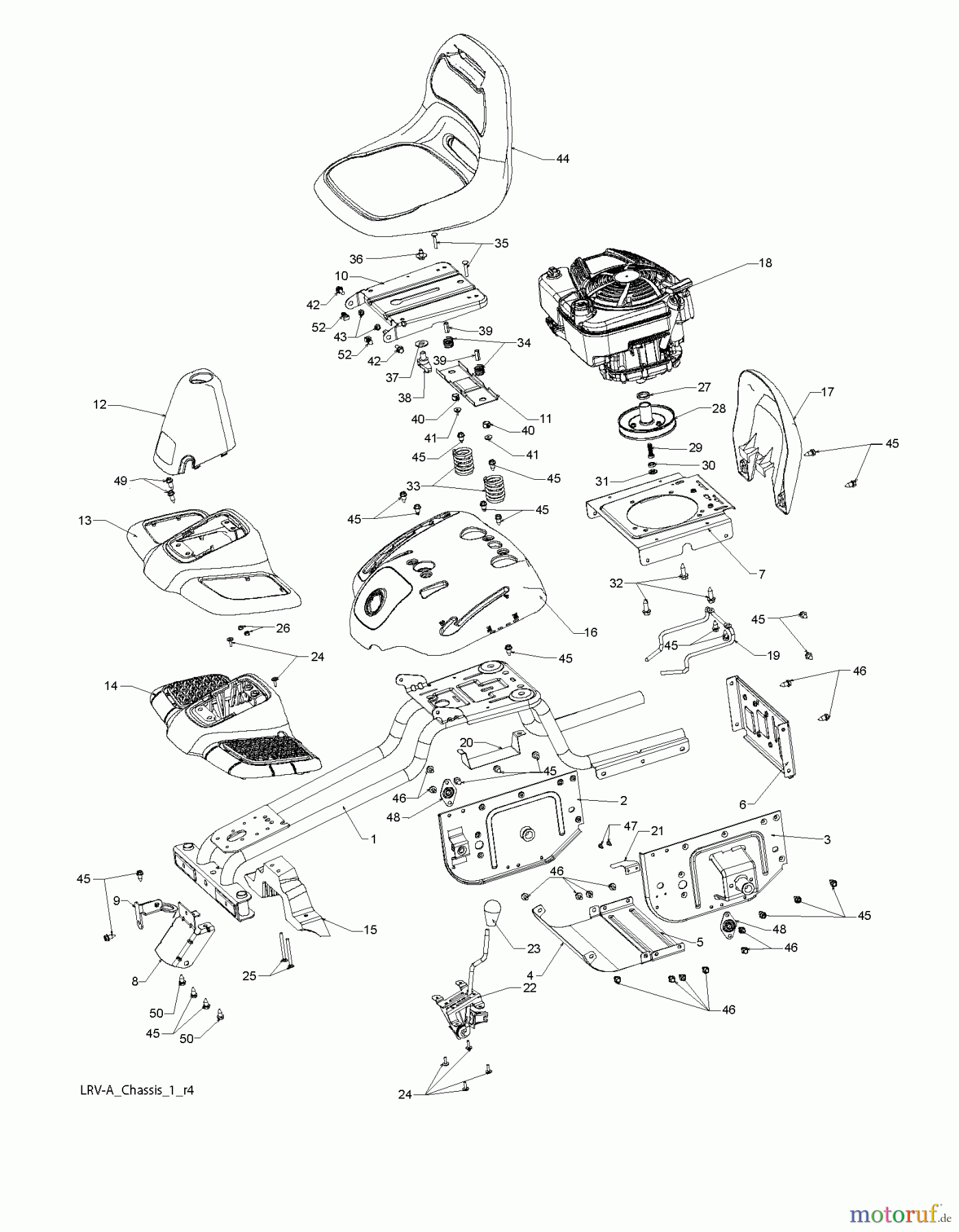 Poulan / Weed Eater Rasen und Gartentraktoren WE261 (96024000101) - Weed Eater Lawn Tractor (2012-02) CHASSIS ENCLOSURES