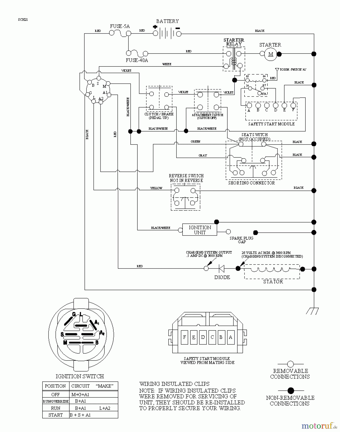 Poulan / Weed Eater Rasen und Gartentraktoren WE261 (96024000101) - Weed Eater Lawn Tractor (2012-02) SCHEMATIC