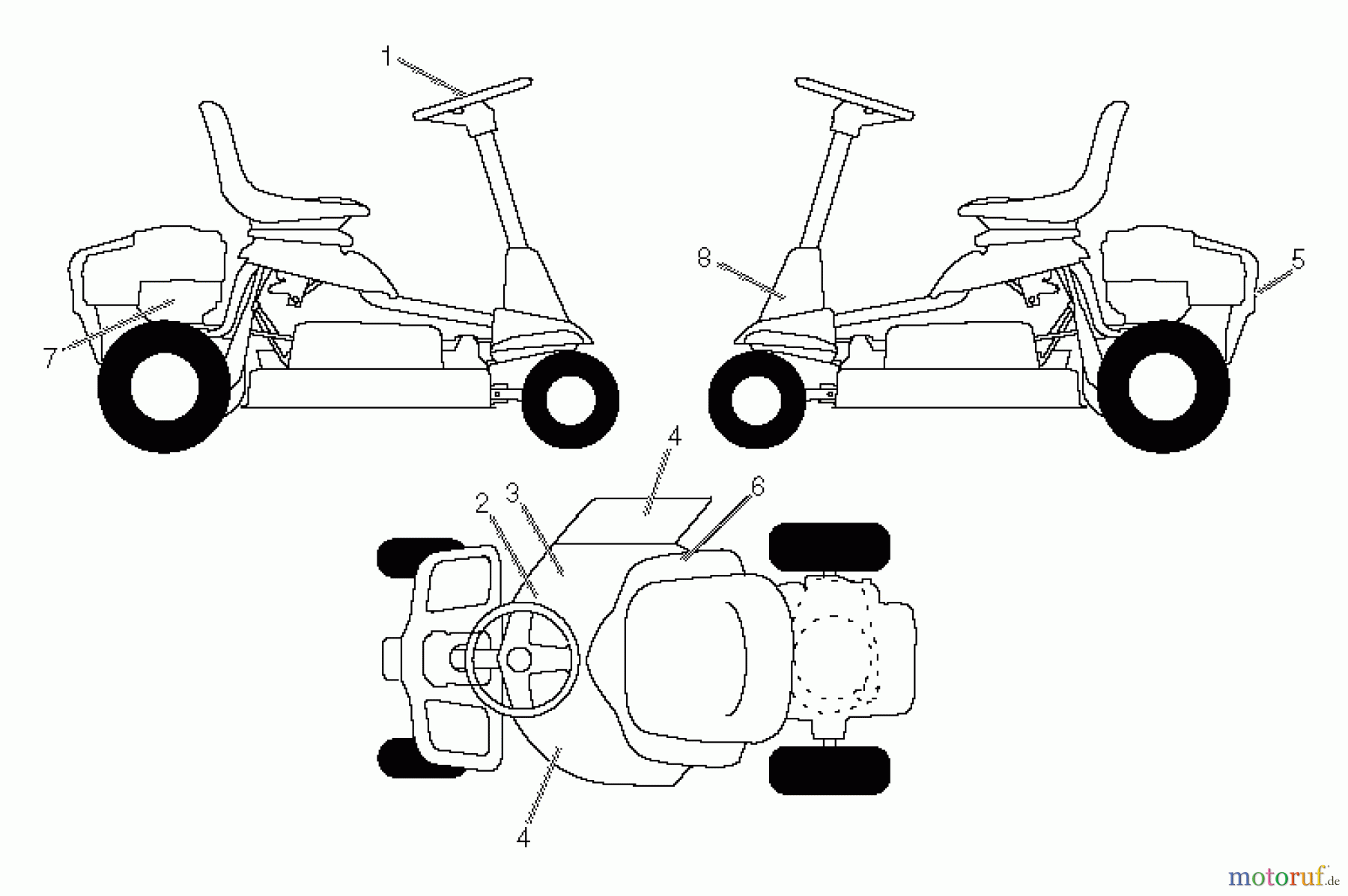 Poulan / Weed Eater Rasen und Gartentraktoren WE261 (96028000103) - Weed Eater Lawn Tractor (2012-01) DECALS