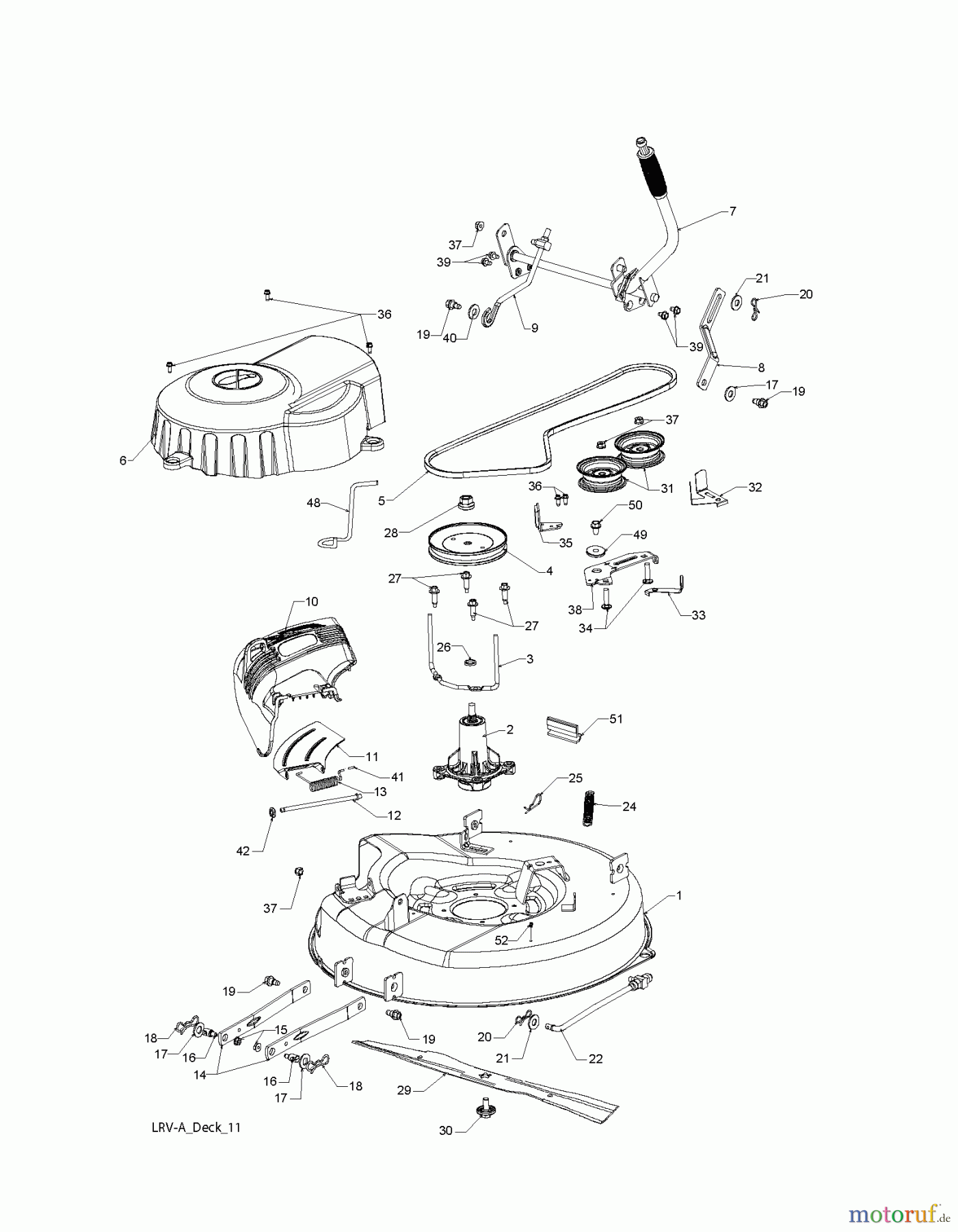 Poulan / Weed Eater Rasen und Gartentraktoren WE261 (96028000104) - Weed Eater Lawn Tractor (2012-08) MOWER DECK / CUTTING DECK