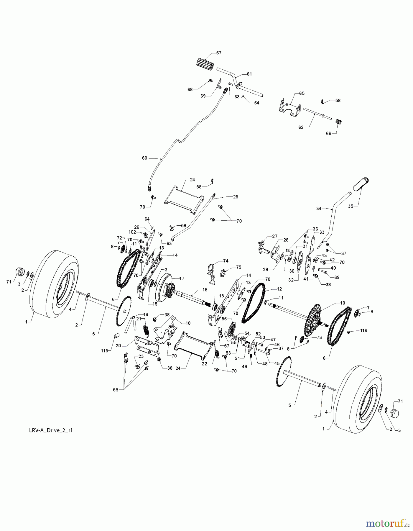 Poulan / Weed Eater Rasen und Gartentraktoren WELRV1 (96026000202) - Weed Eater Lawn Tractor (2011-08) DRIVE