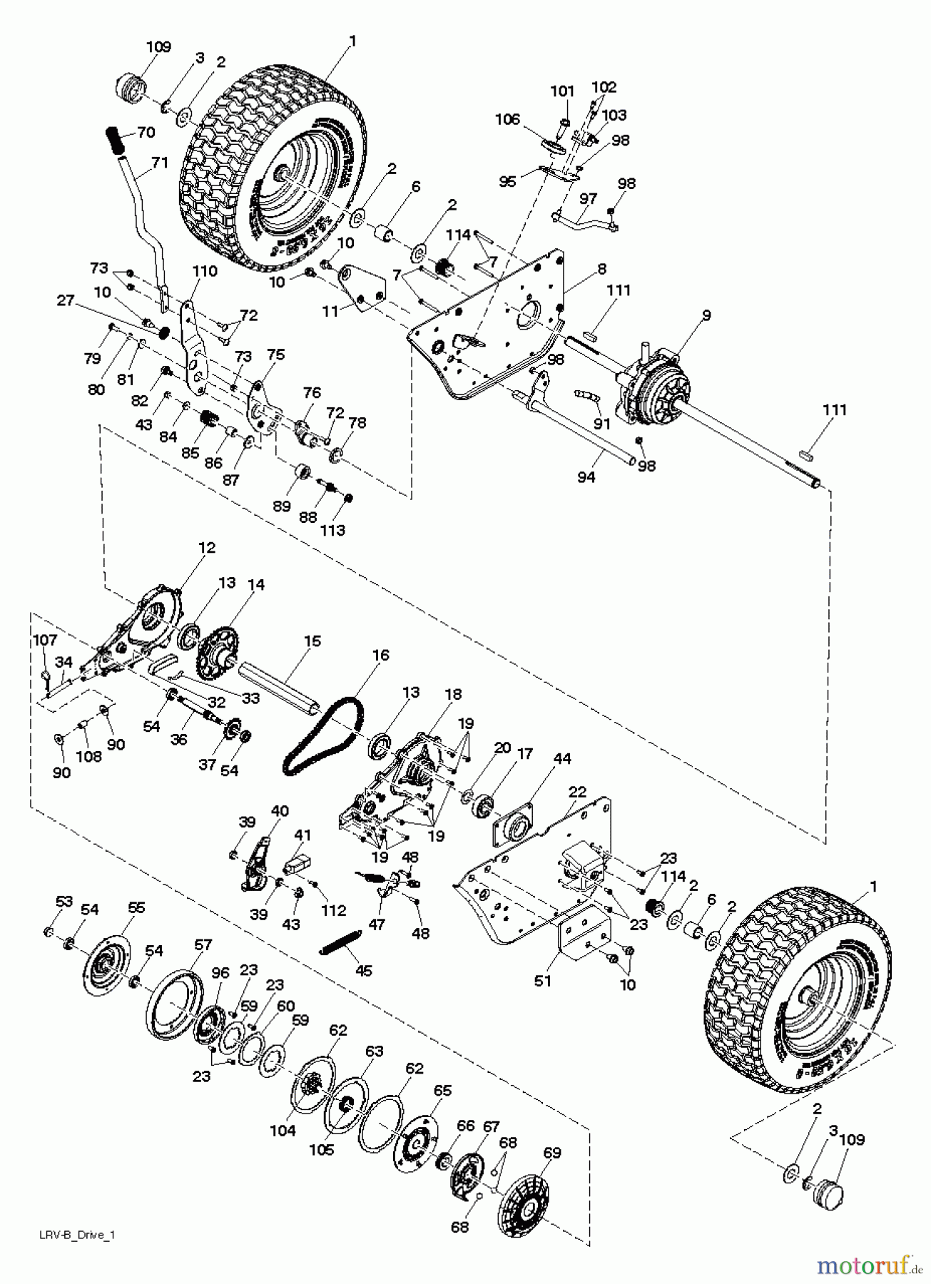 Poulan / Weed Eater Rasen und Gartentraktoren WELRVBA30 (96026000100) - Weed Eater Lawn Tractor (2011-01) DRIVE