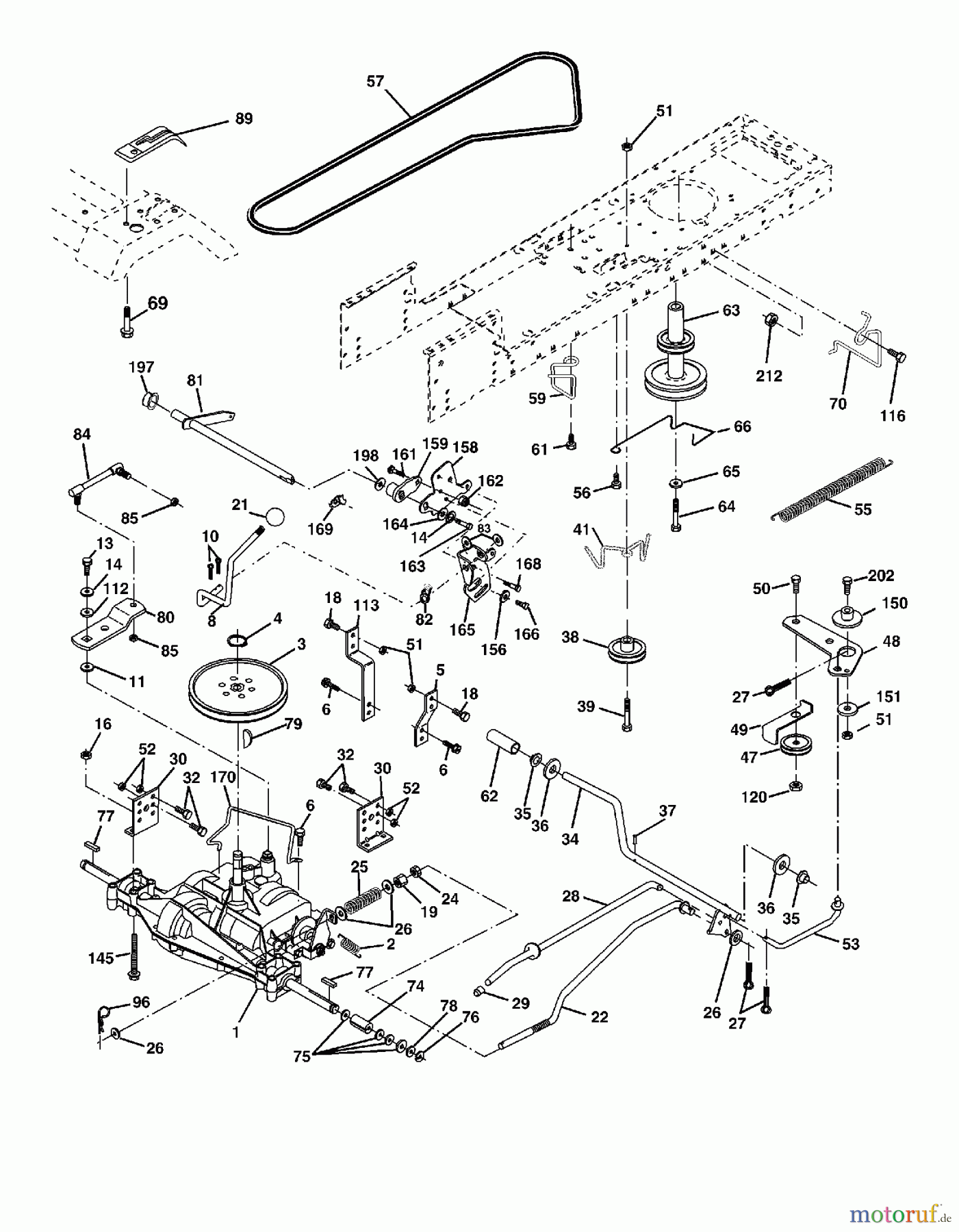  Poulan / Weed Eater Rasen und Gartentraktoren WET2242STB - Weed Eater Lawn Tractor (2003-01) DRIVE