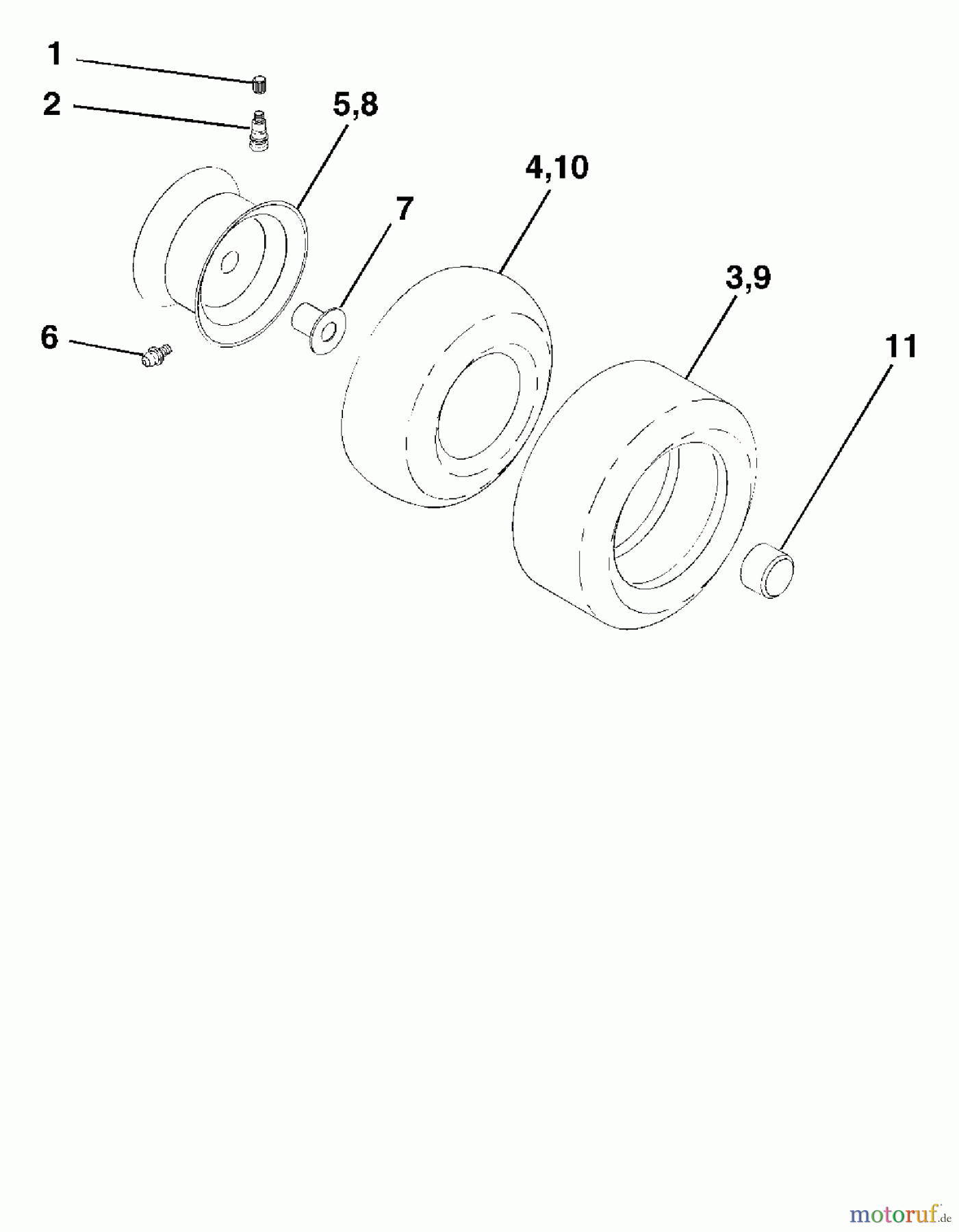 Poulan / Weed Eater Rasen und Gartentraktoren WET1742STA - Weed Eater Lawn Tractor (2003-01) WHEELS TIRES