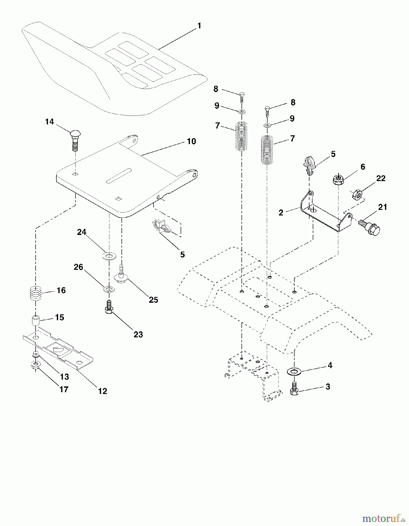Poulan / Weed Eater Rasen und Gartentraktoren WET2242STC - Weed Eater Lawn Tractor (2003-01) SEAT