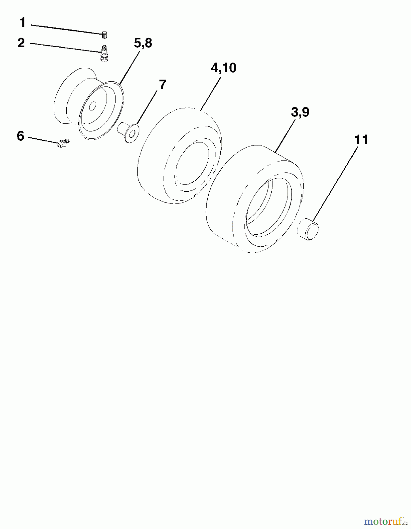 Poulan / Weed Eater Rasen und Gartentraktoren WET2242STD - Weed Eater Lawn Tractor (2004-01) WHEELS TIRES